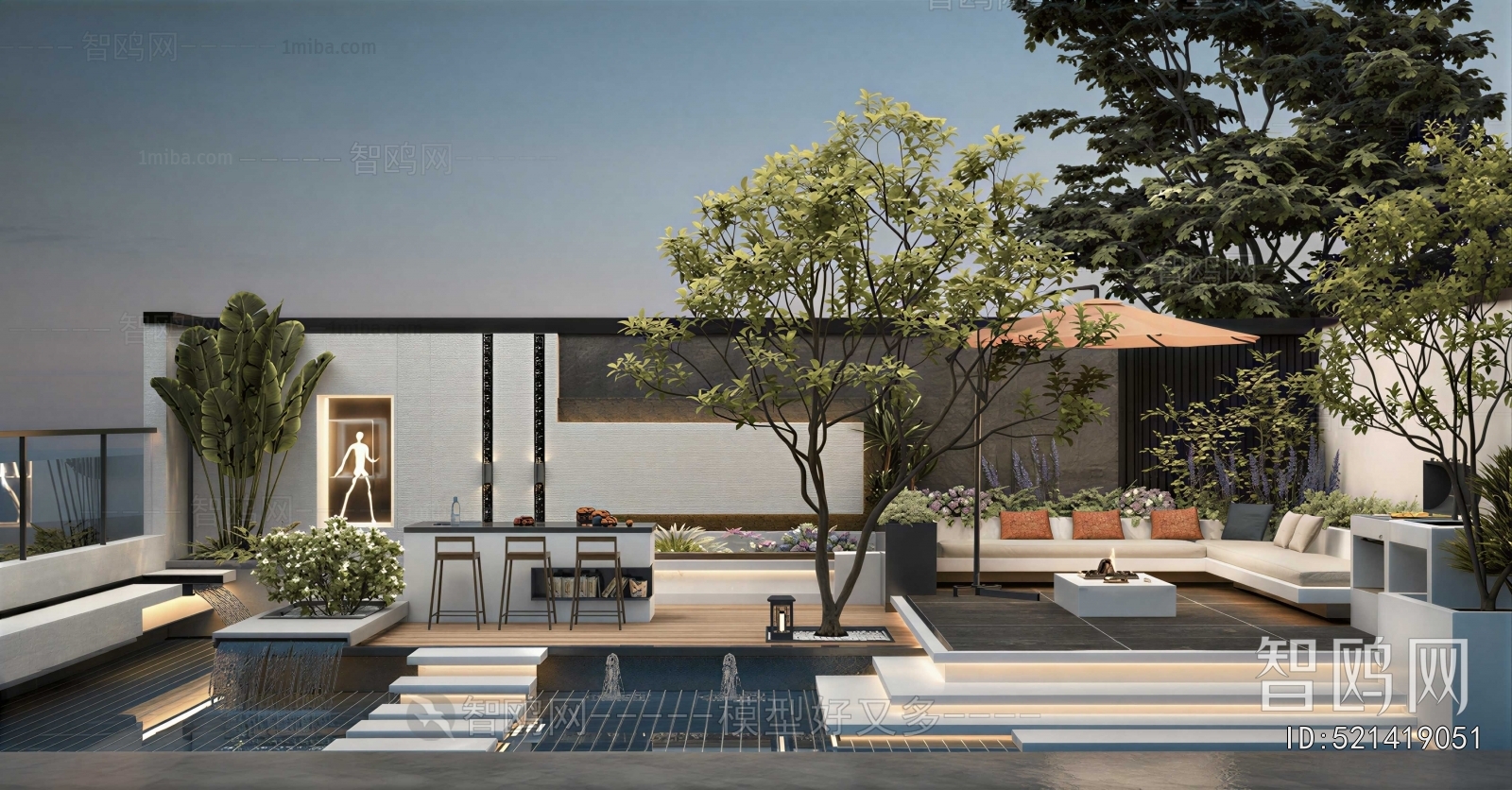 Modern Courtyard/landscape