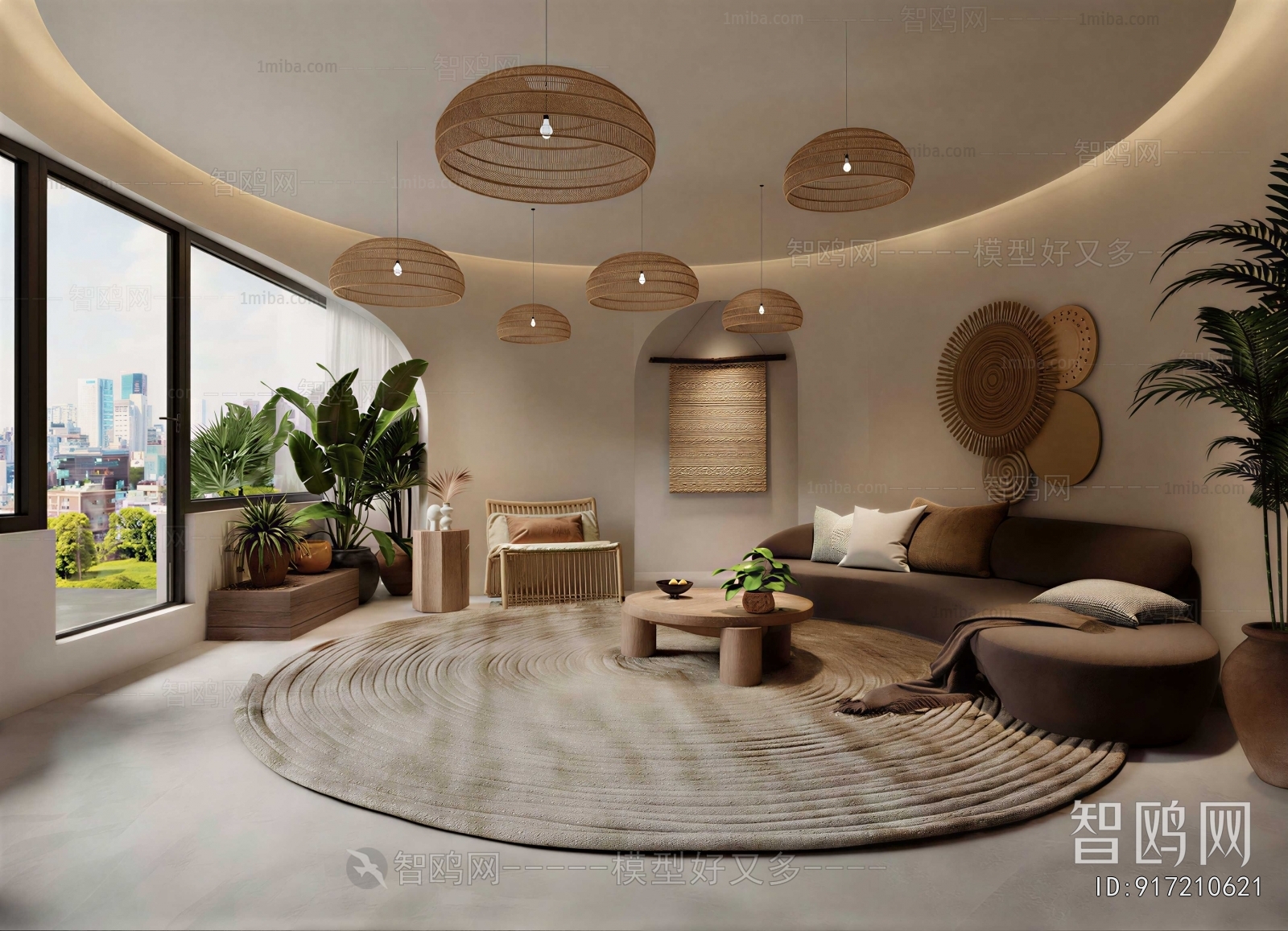 Wabi-sabi Style A Living Room