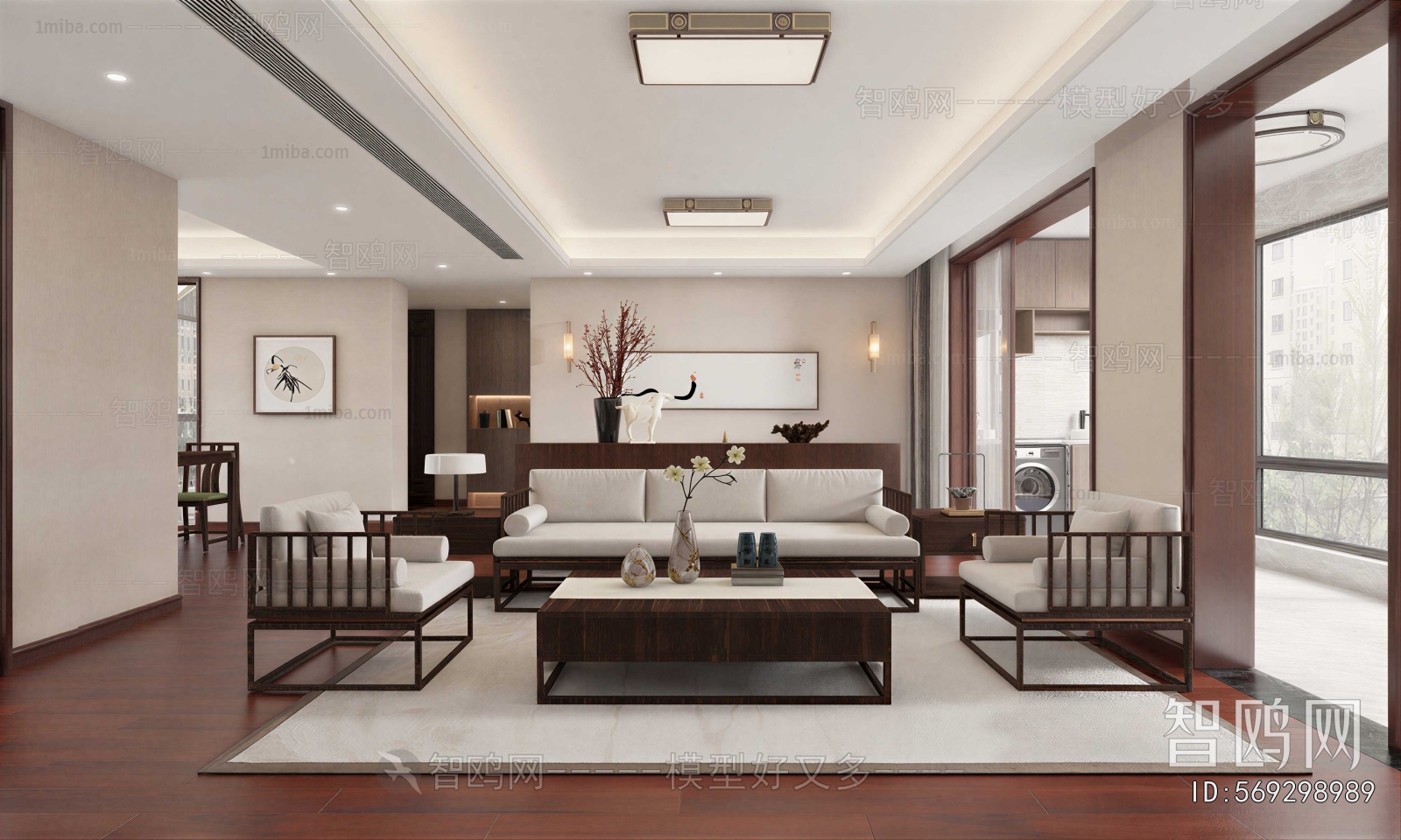 New Chinese Style A Living Room