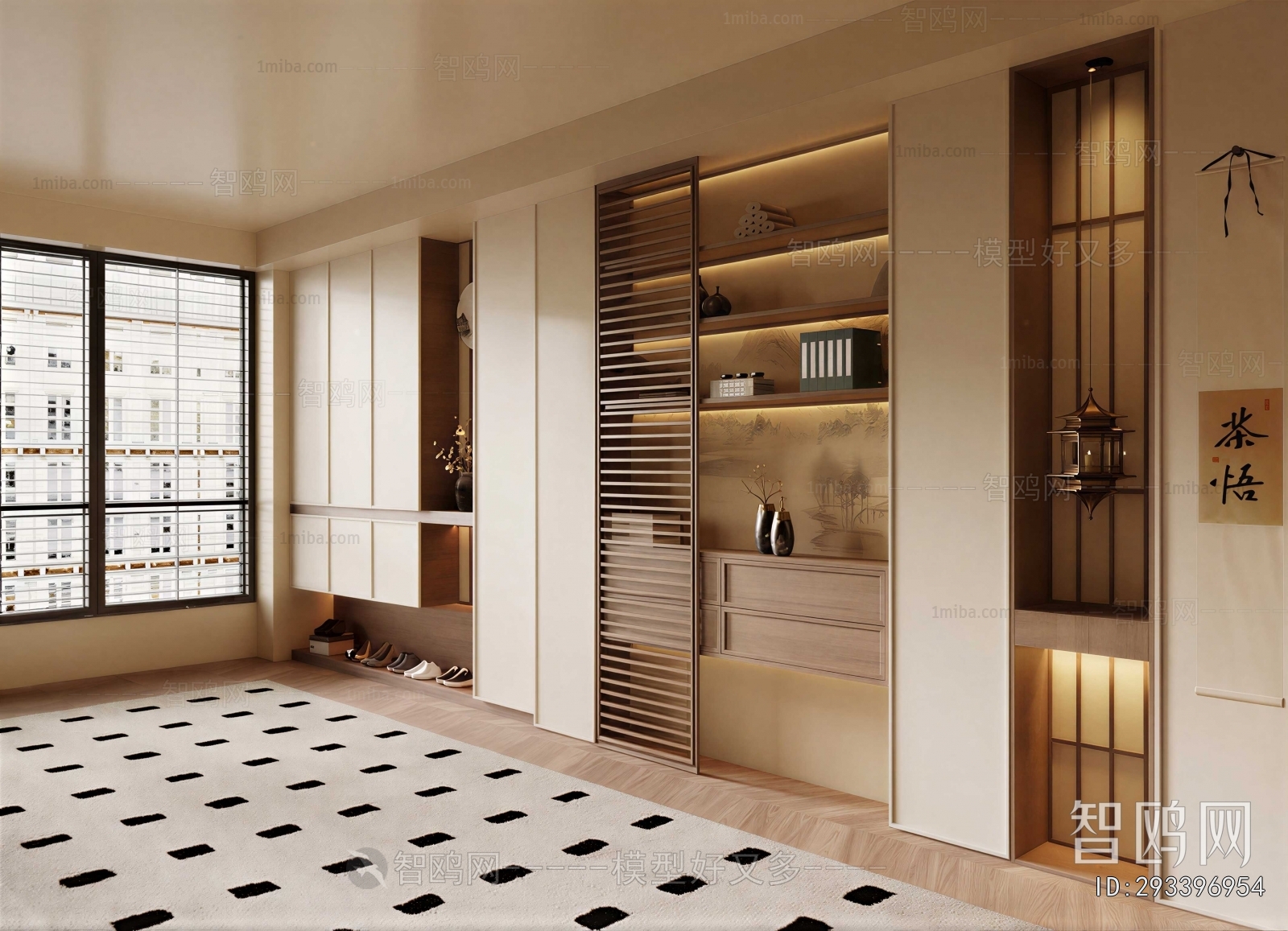 New Chinese Style Shoe Cabinet