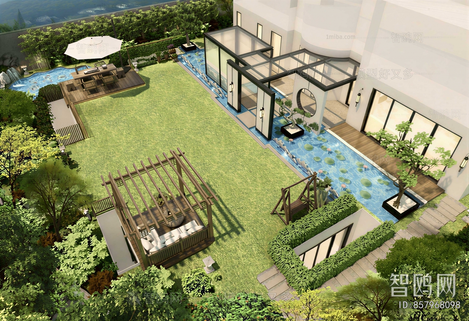 Modern Courtyard/landscape