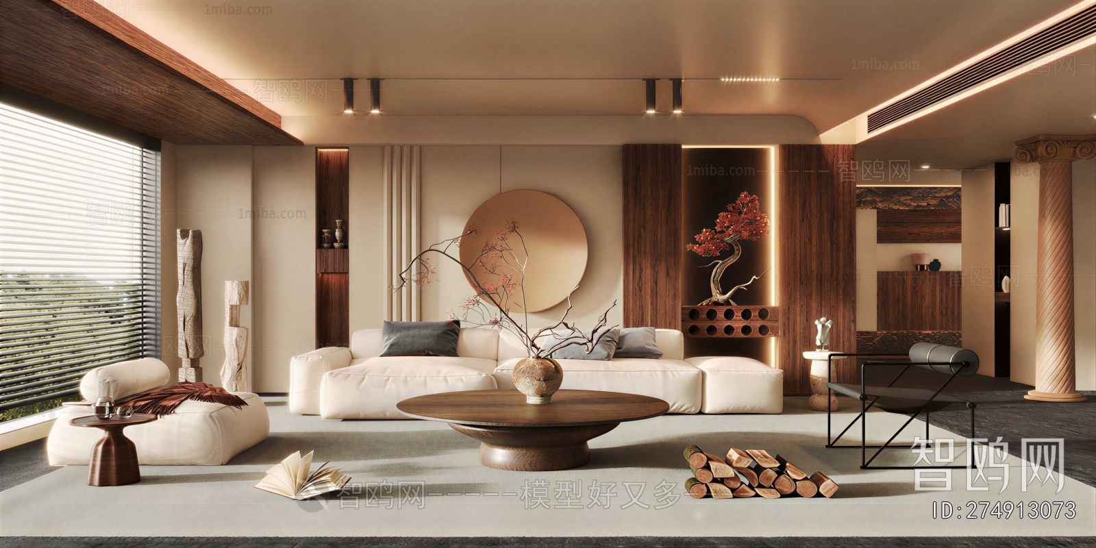 New Chinese Style A Living Room