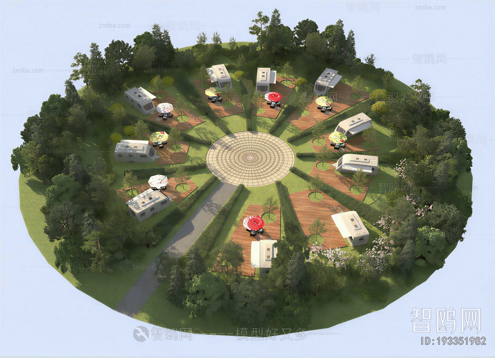 Modern Architectural Bird's-eye View Planning