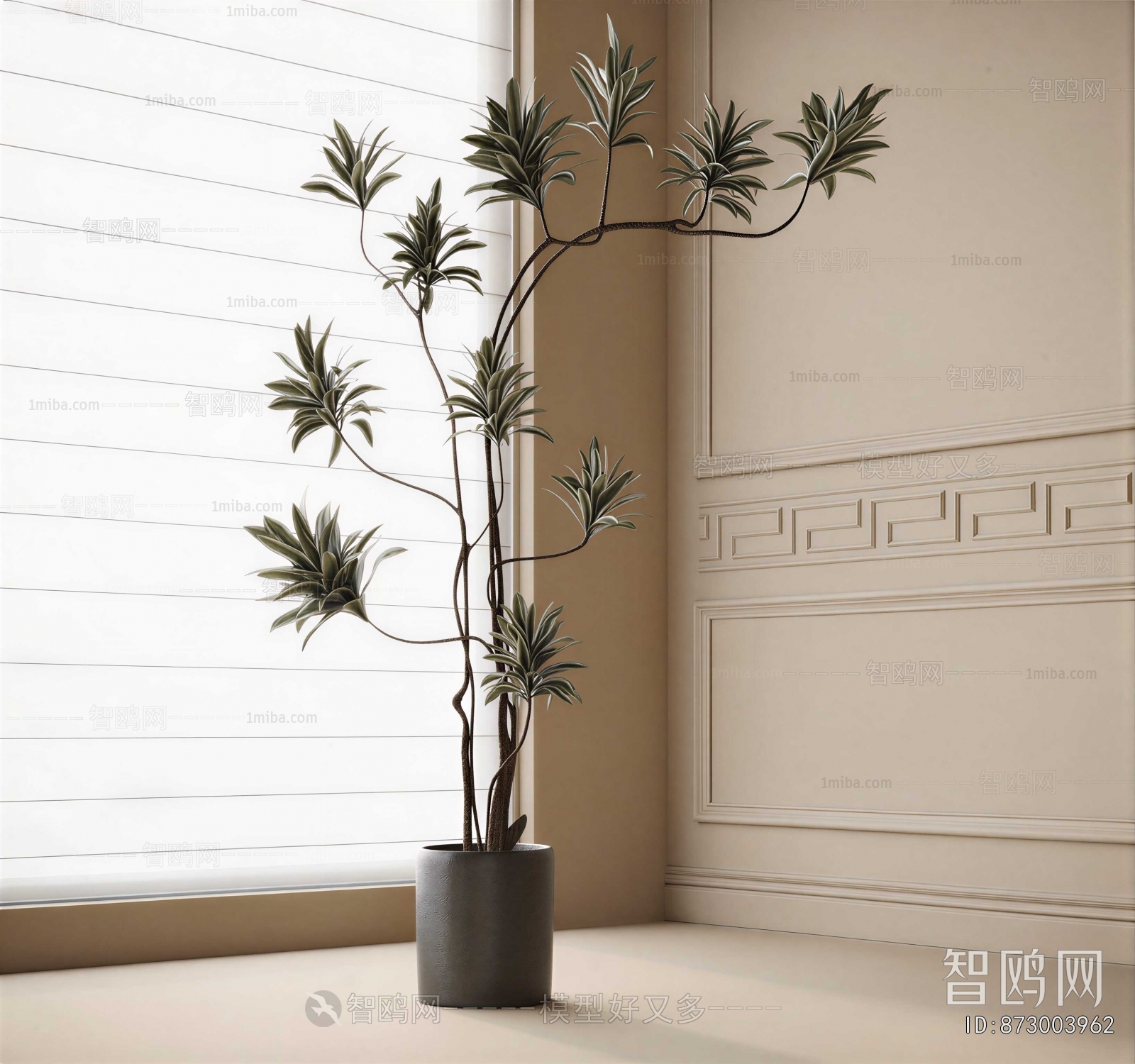 Modern Ground Green Plant Potted Plants