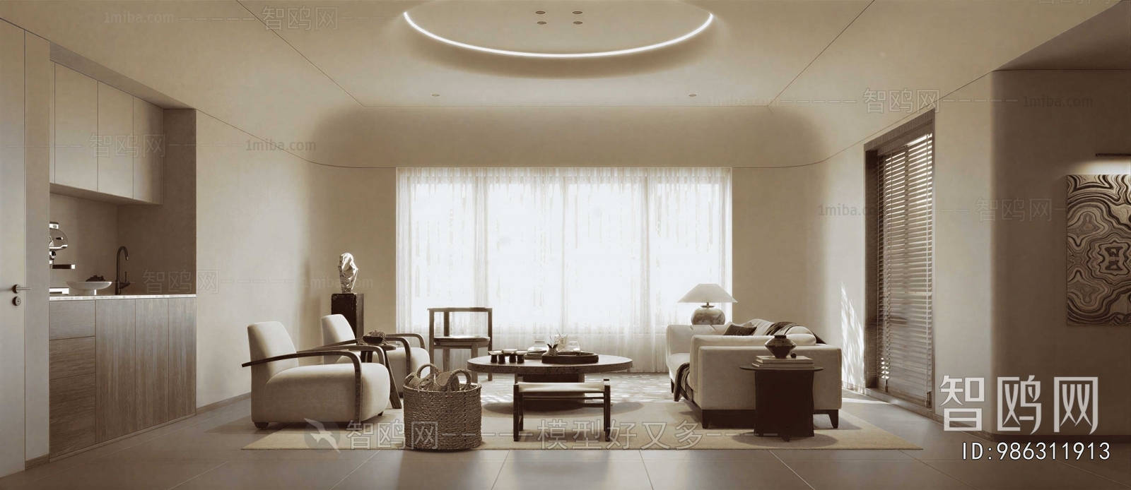 Wabi-sabi Style A Living Room