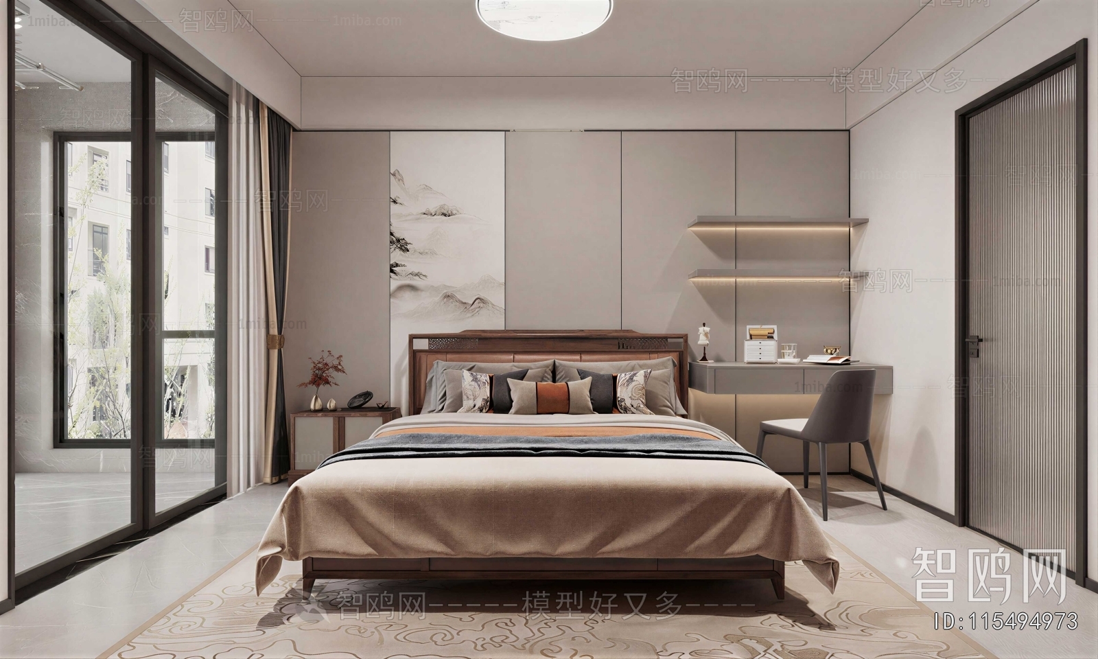 New Chinese Style Bedroom