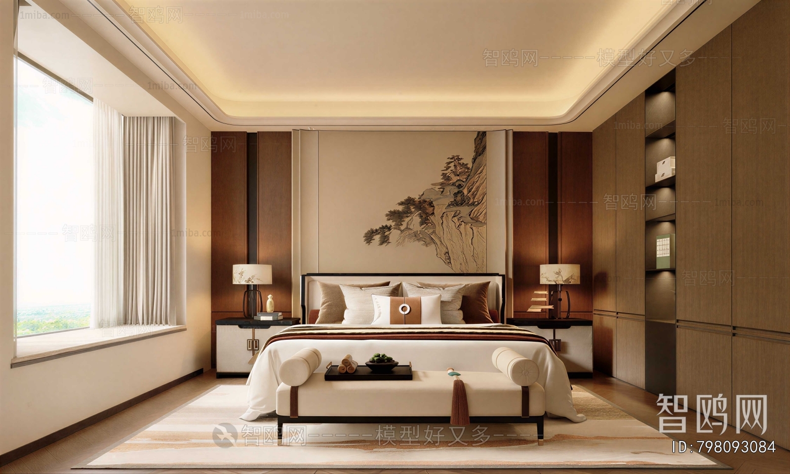 New Chinese Style Bedroom