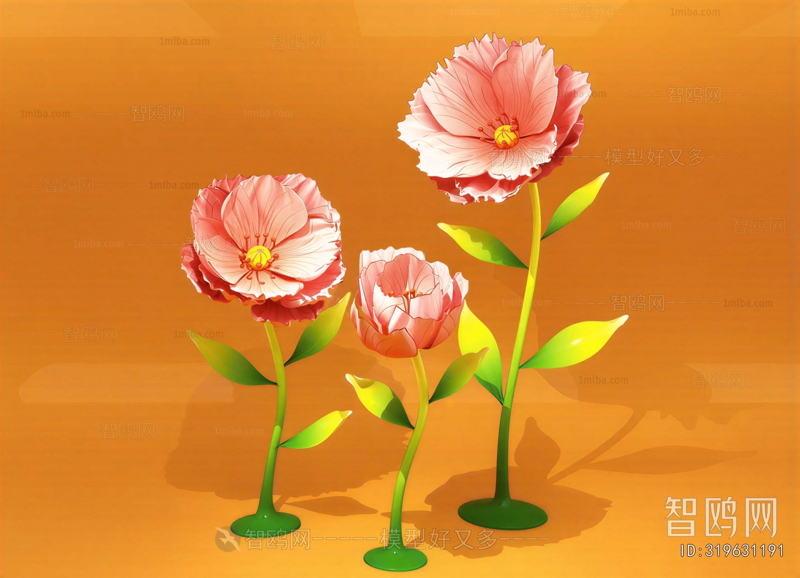 Modern Flowers And Grass