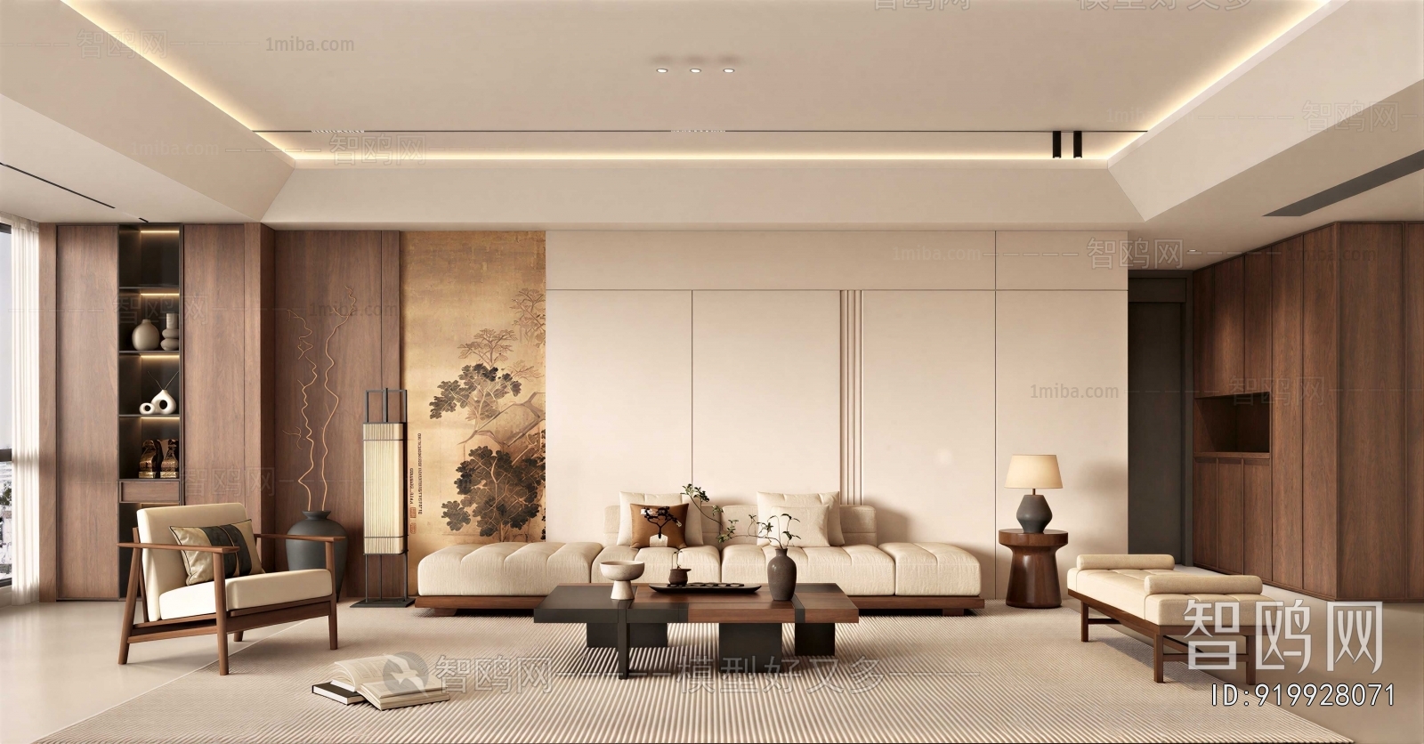 New Chinese Style A Living Room