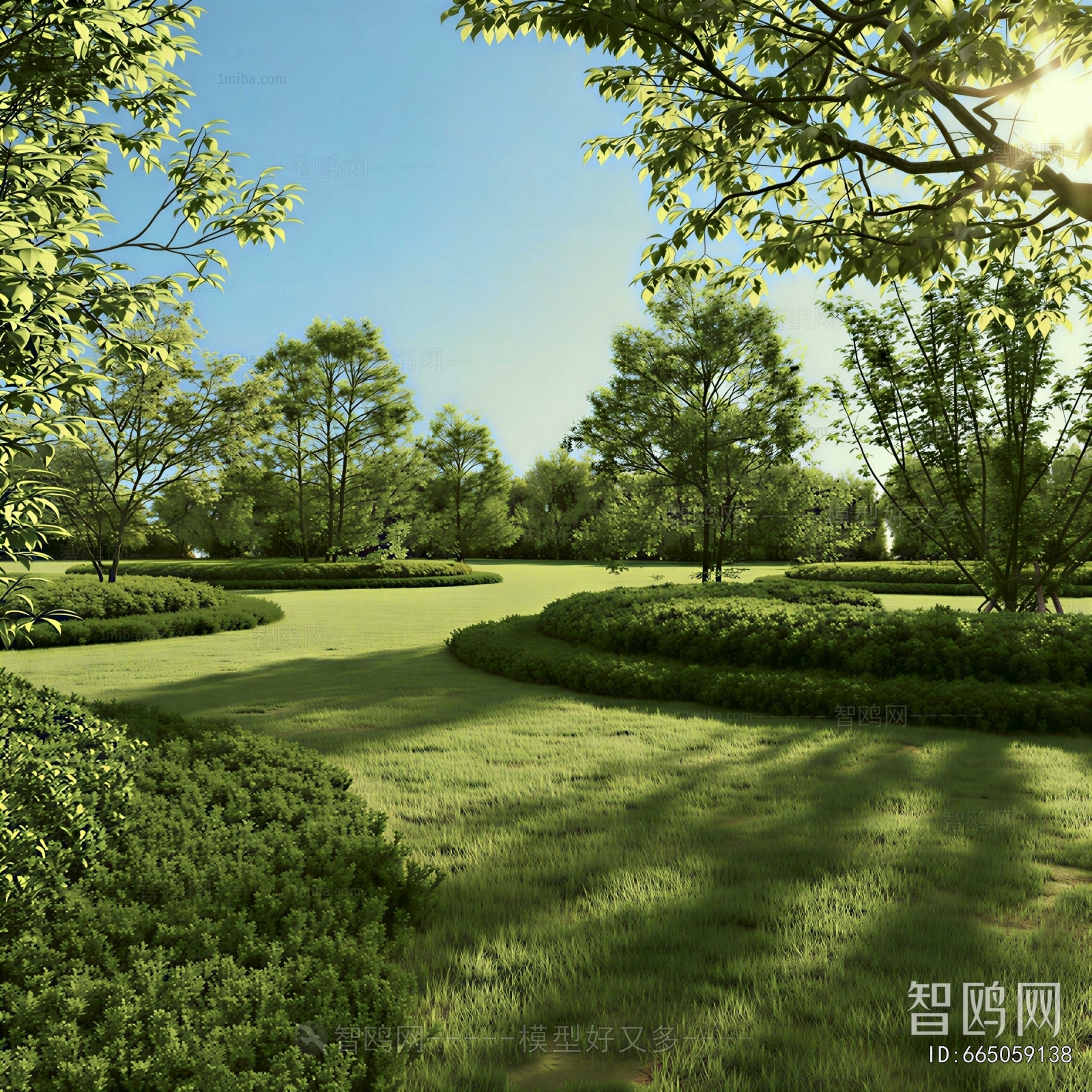 Modern Park Landscape