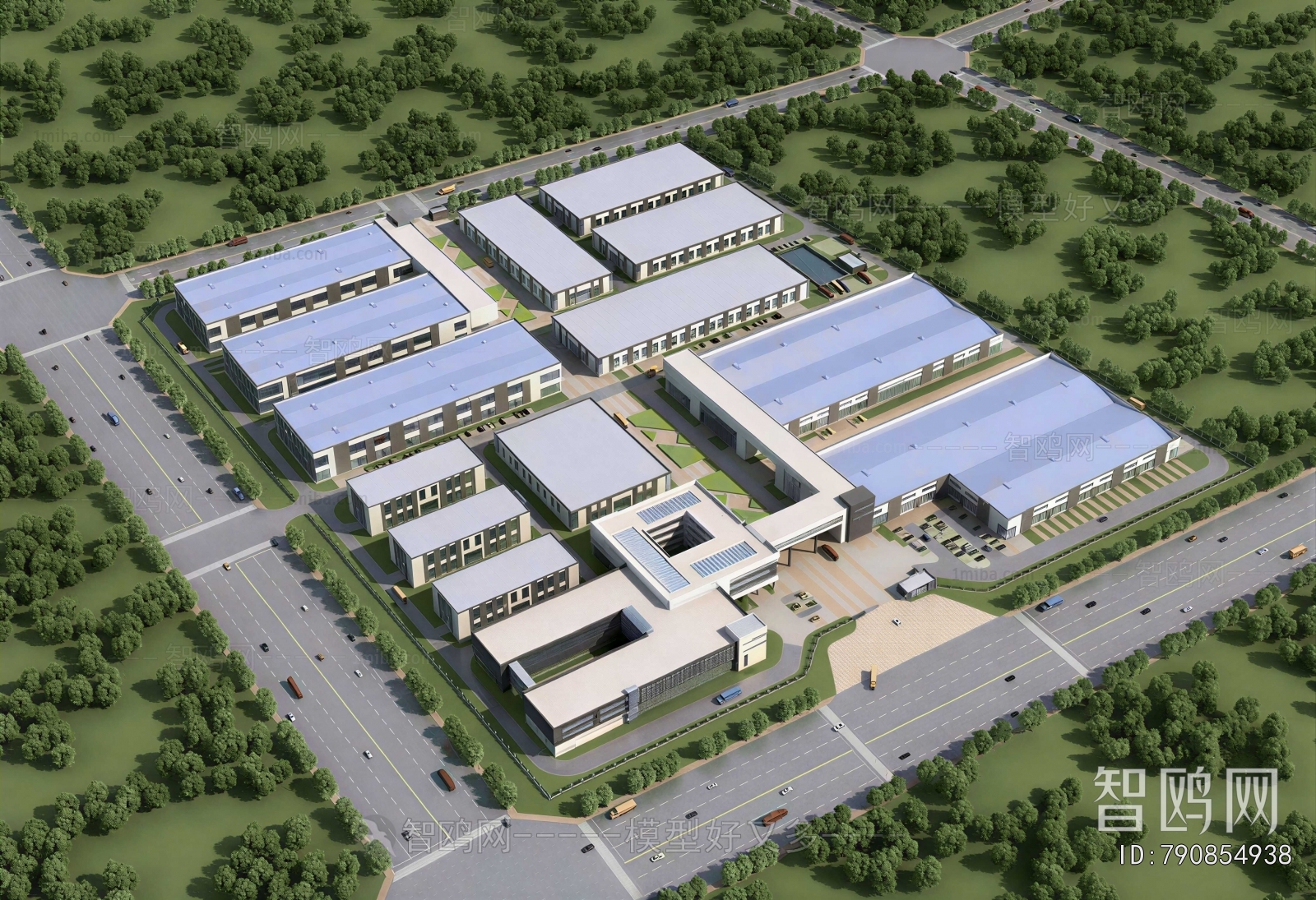 Modern Architectural Bird's-eye View Planning
