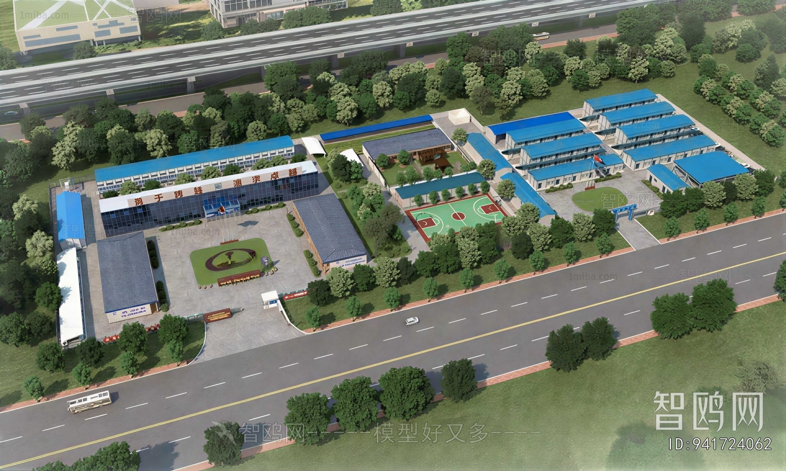 Modern Architectural Bird's-eye View Planning