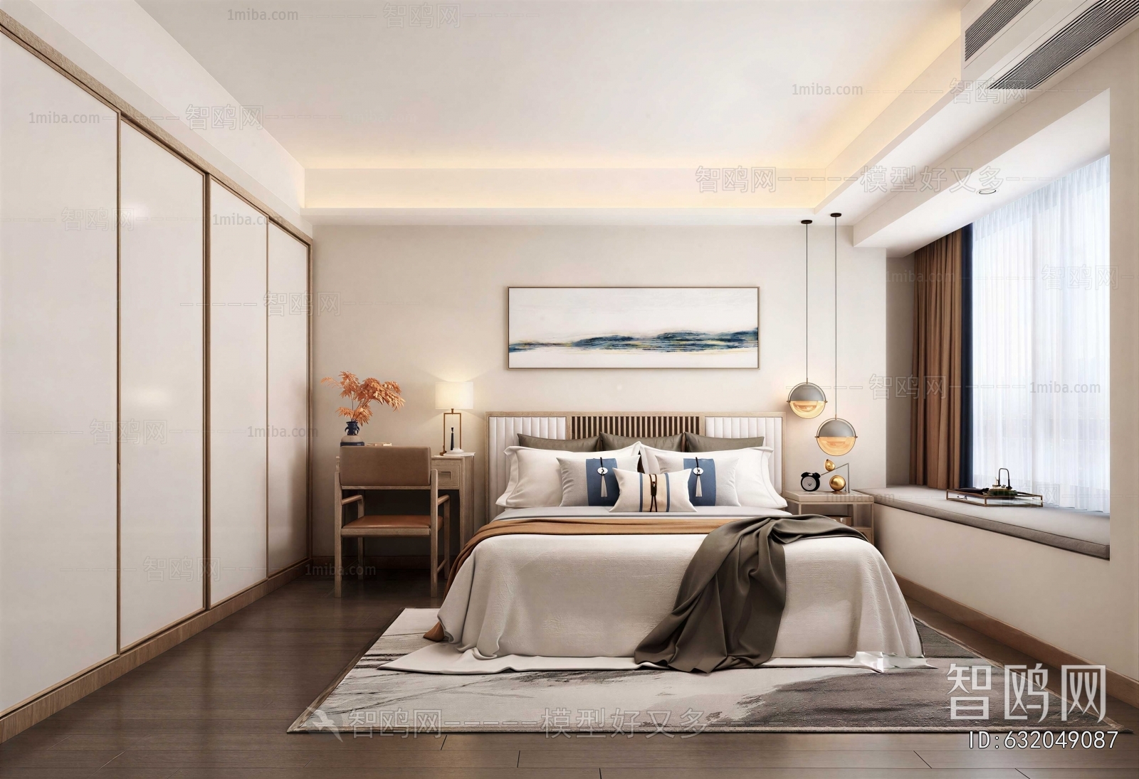 New Chinese Style Bedroom