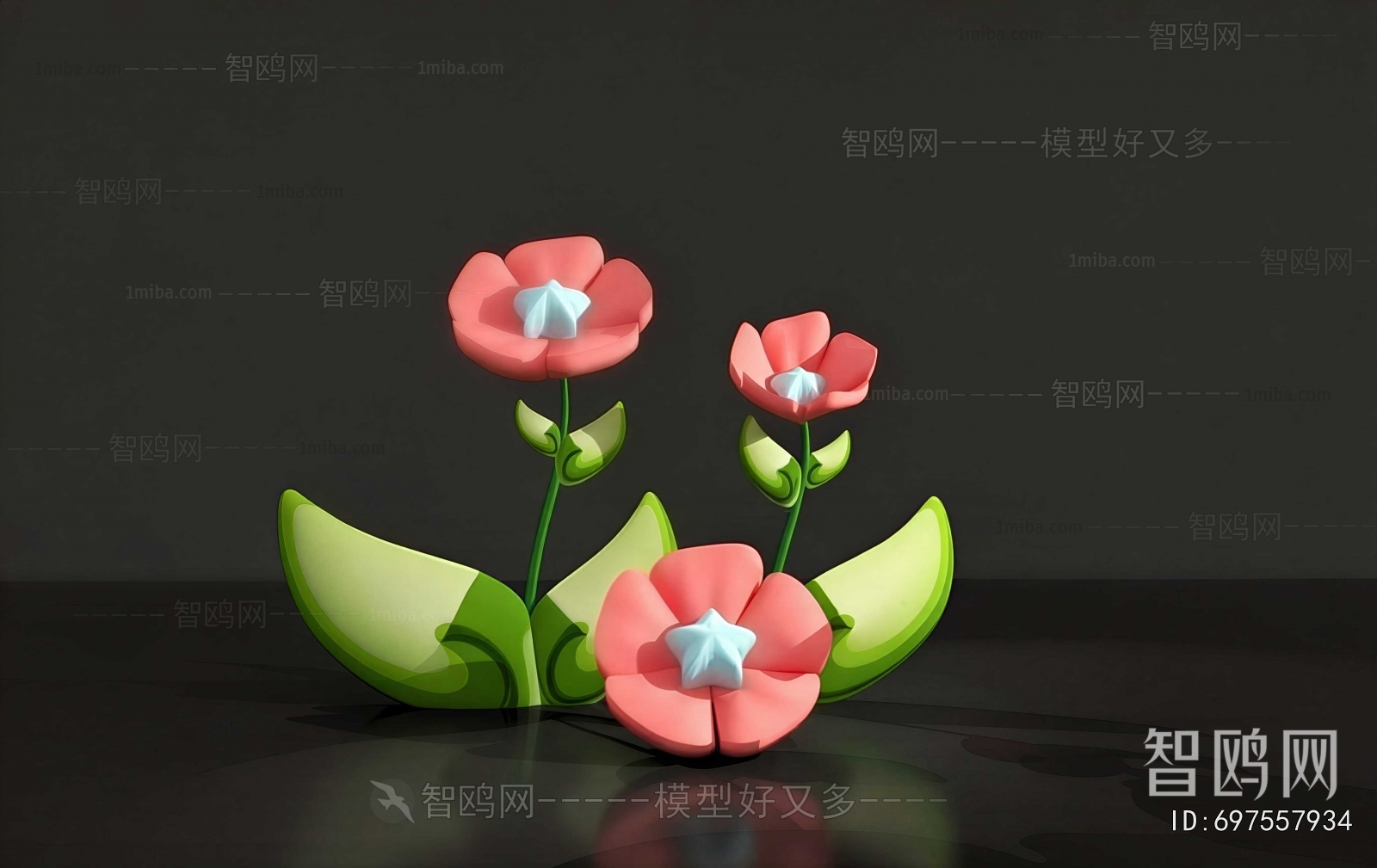 Modern Flowers And Grass