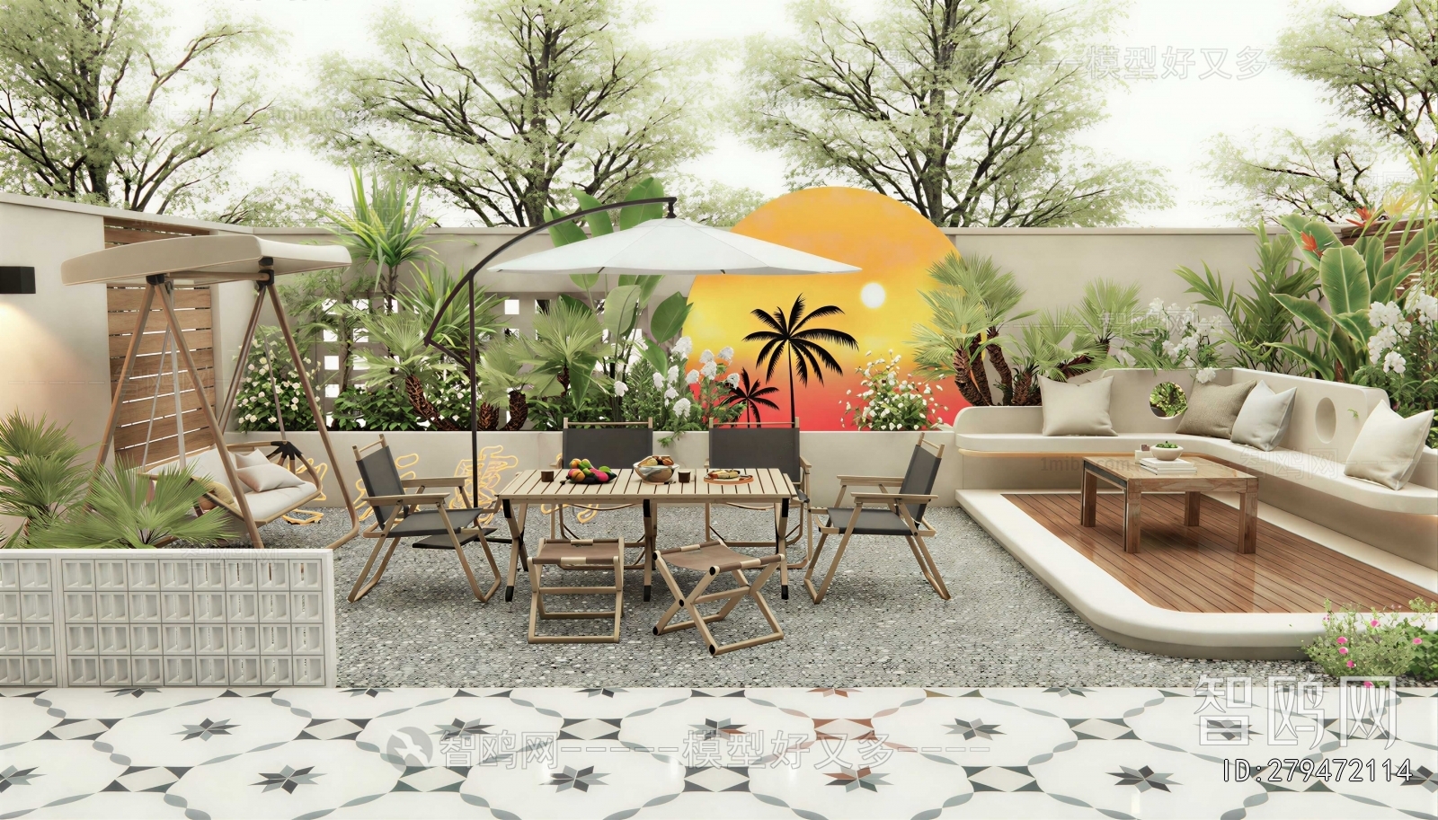 Nordic Style Courtyard/landscape