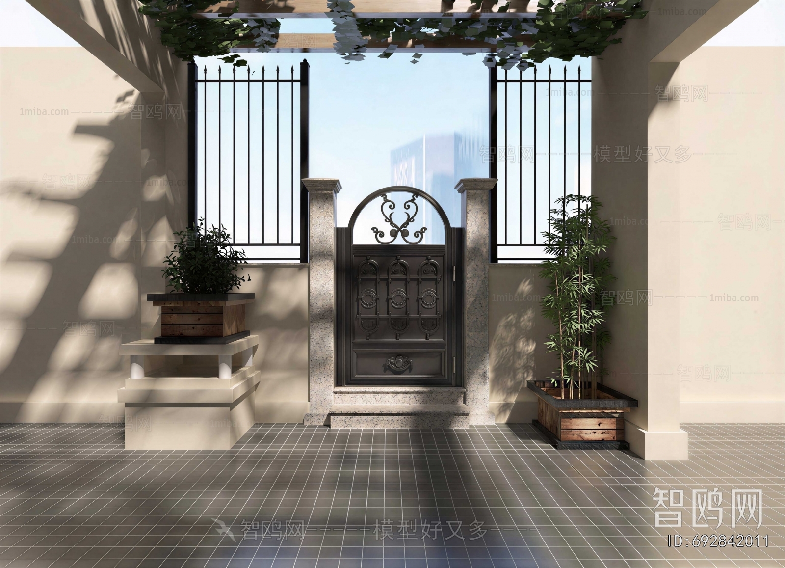Modern Courtyard/landscape
