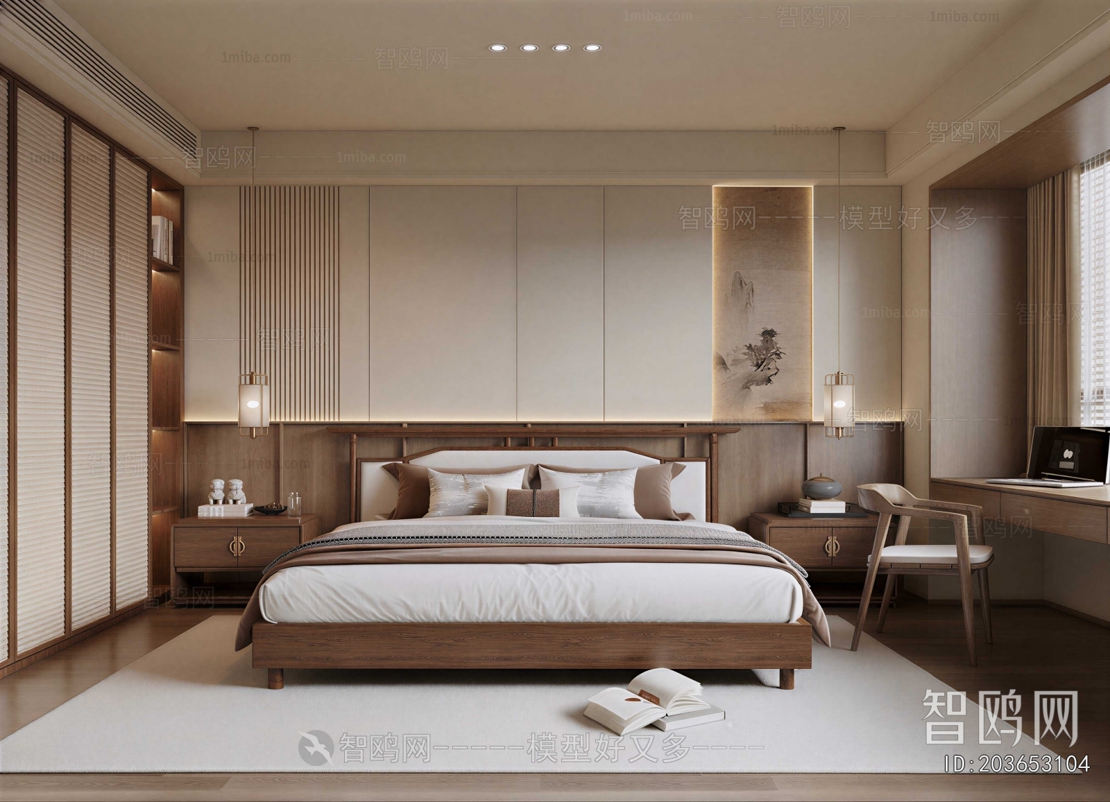 New Chinese Style Bedroom