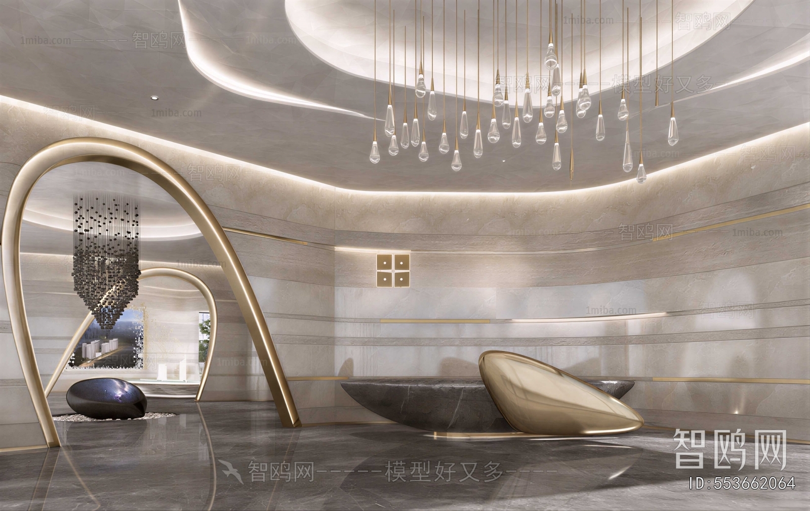 Modern Office Reception Desk