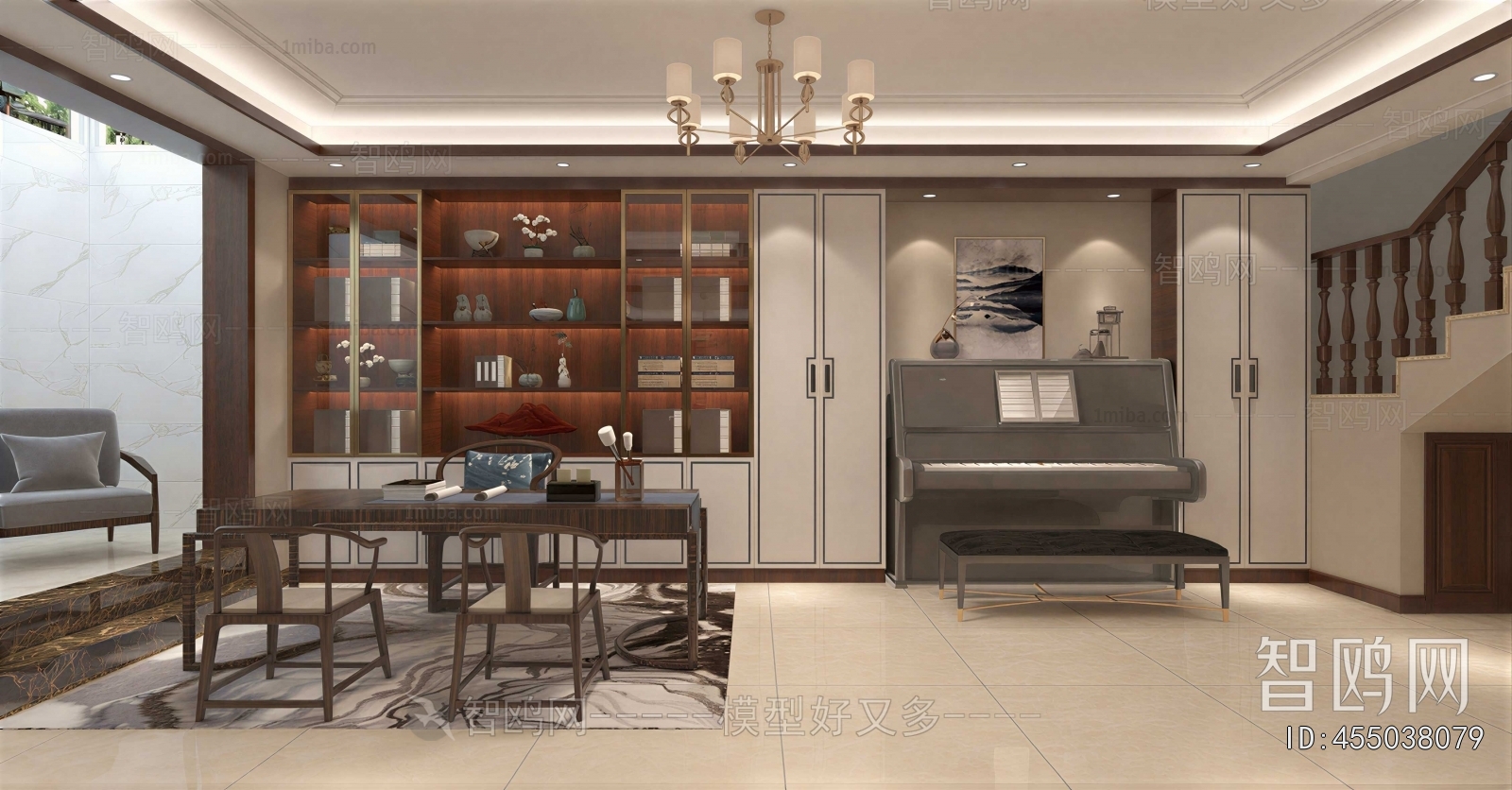 New Chinese Style Study Space