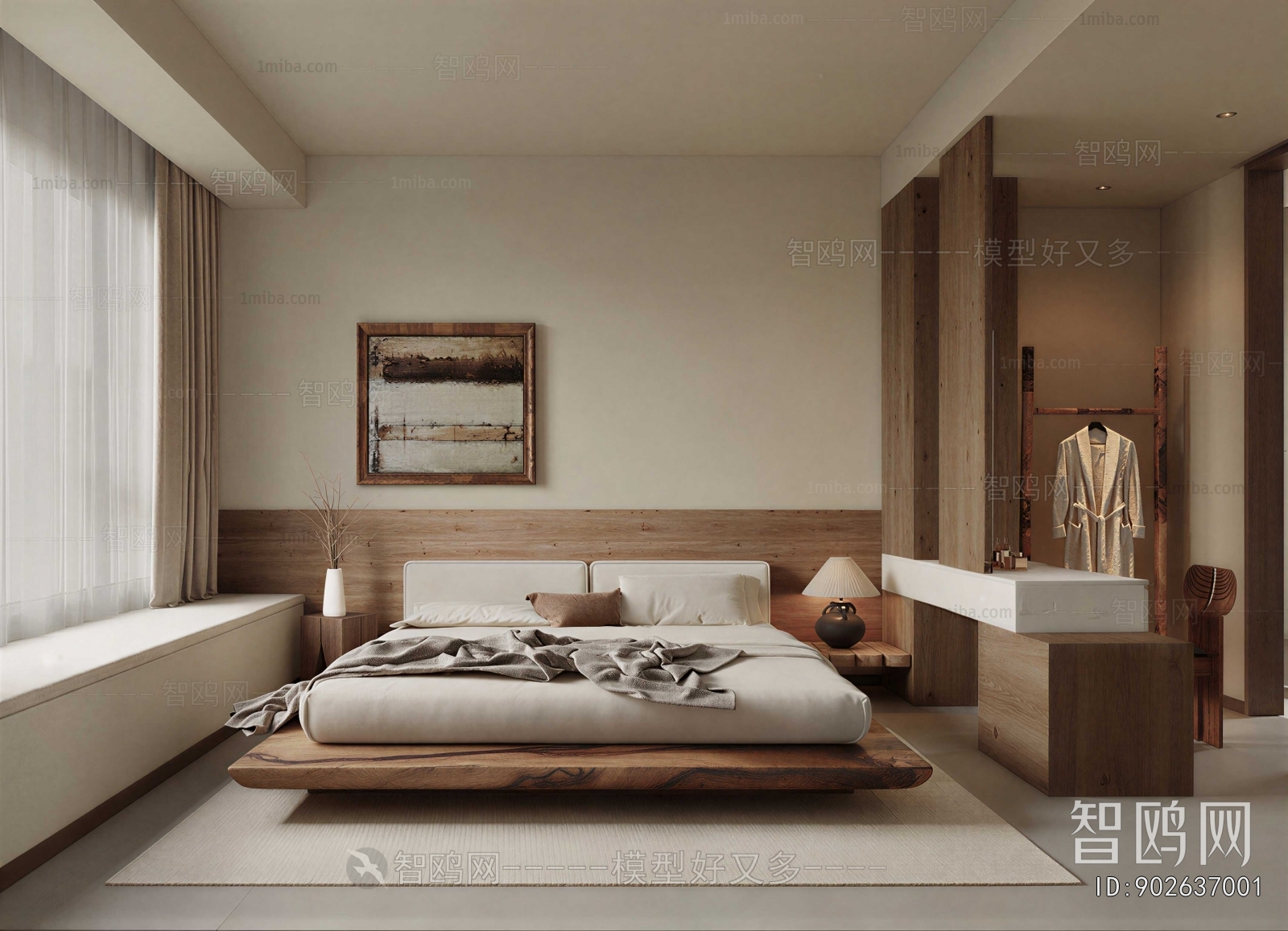 Wabi-sabi Style Bedroom
