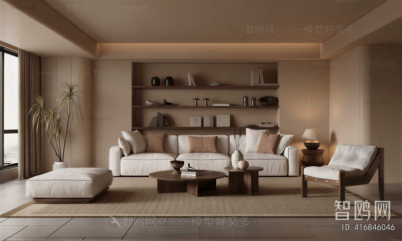 Wabi-sabi Style A Living Room