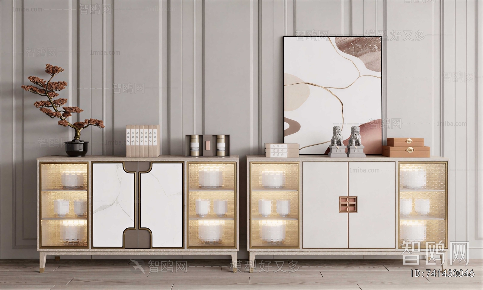 New Chinese Style Side Cabinet