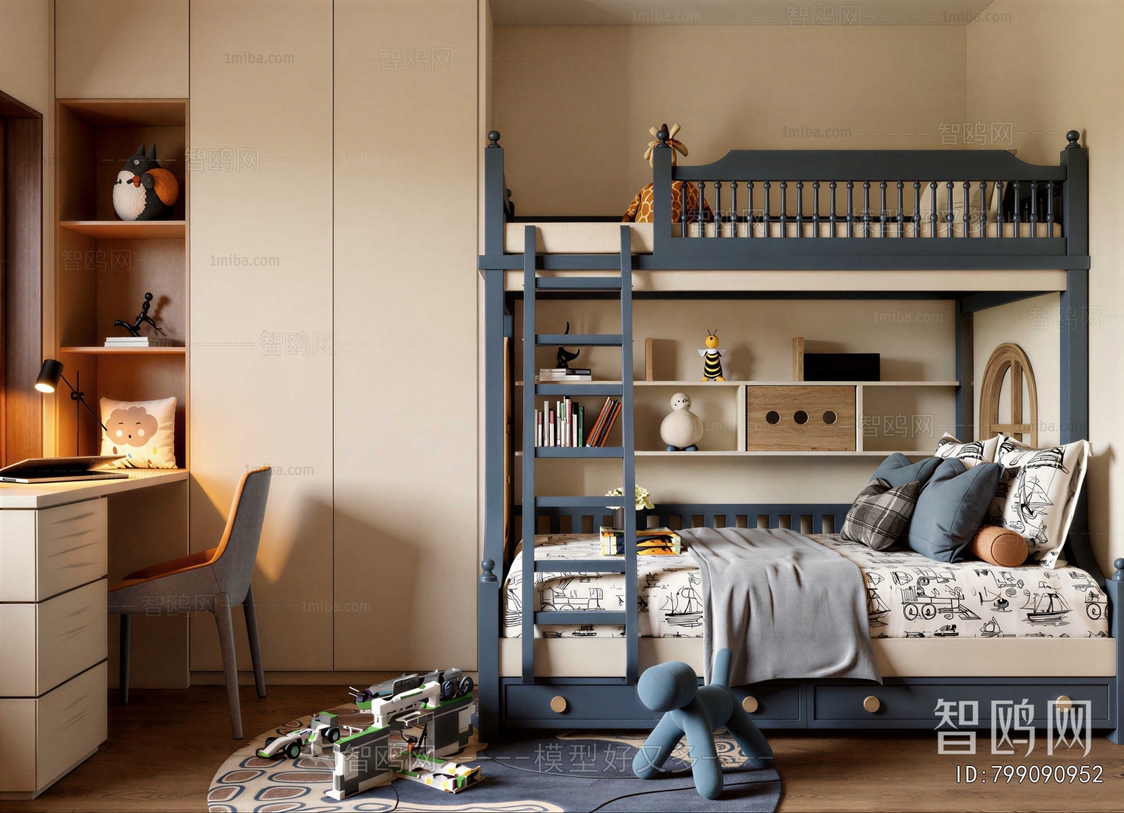 Modern Boy's Room And Son's Room