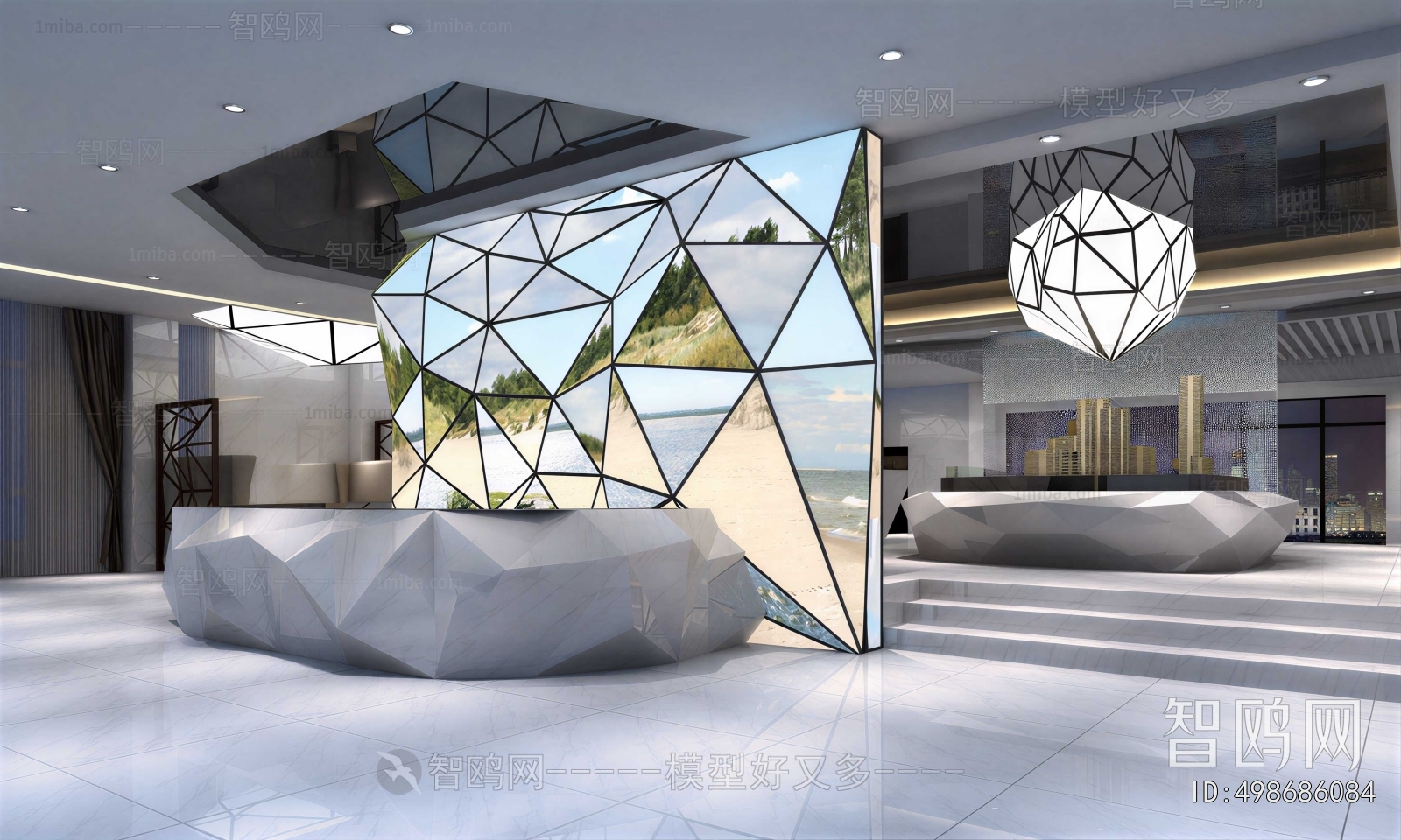 Modern Office Reception Desk