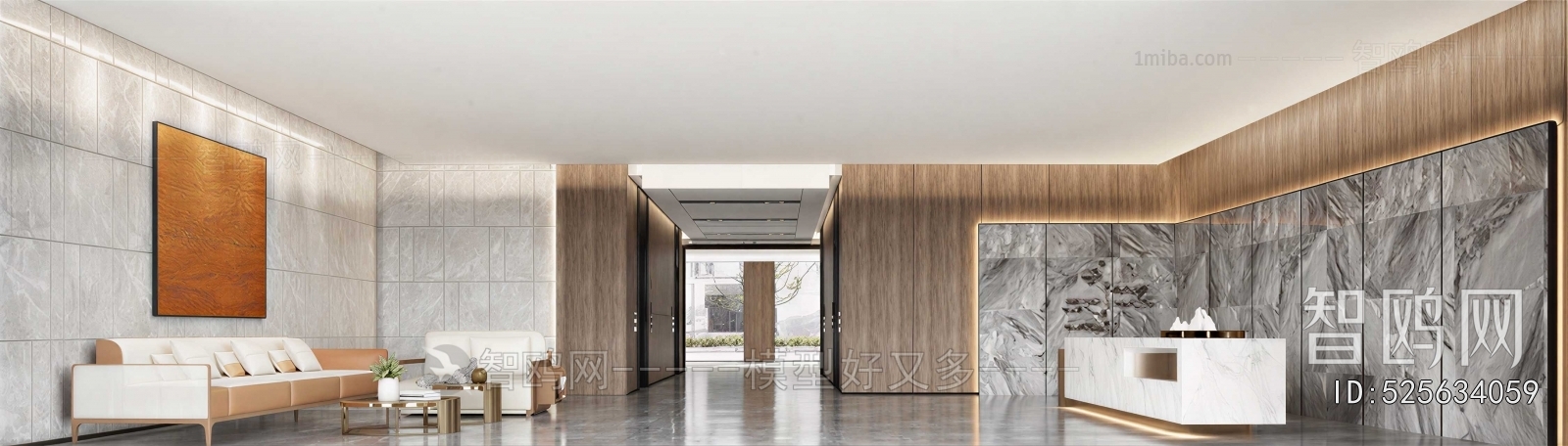 Modern Office Reception Desk