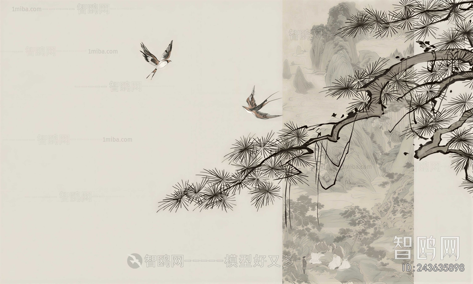 New Chinese Style TV Wall