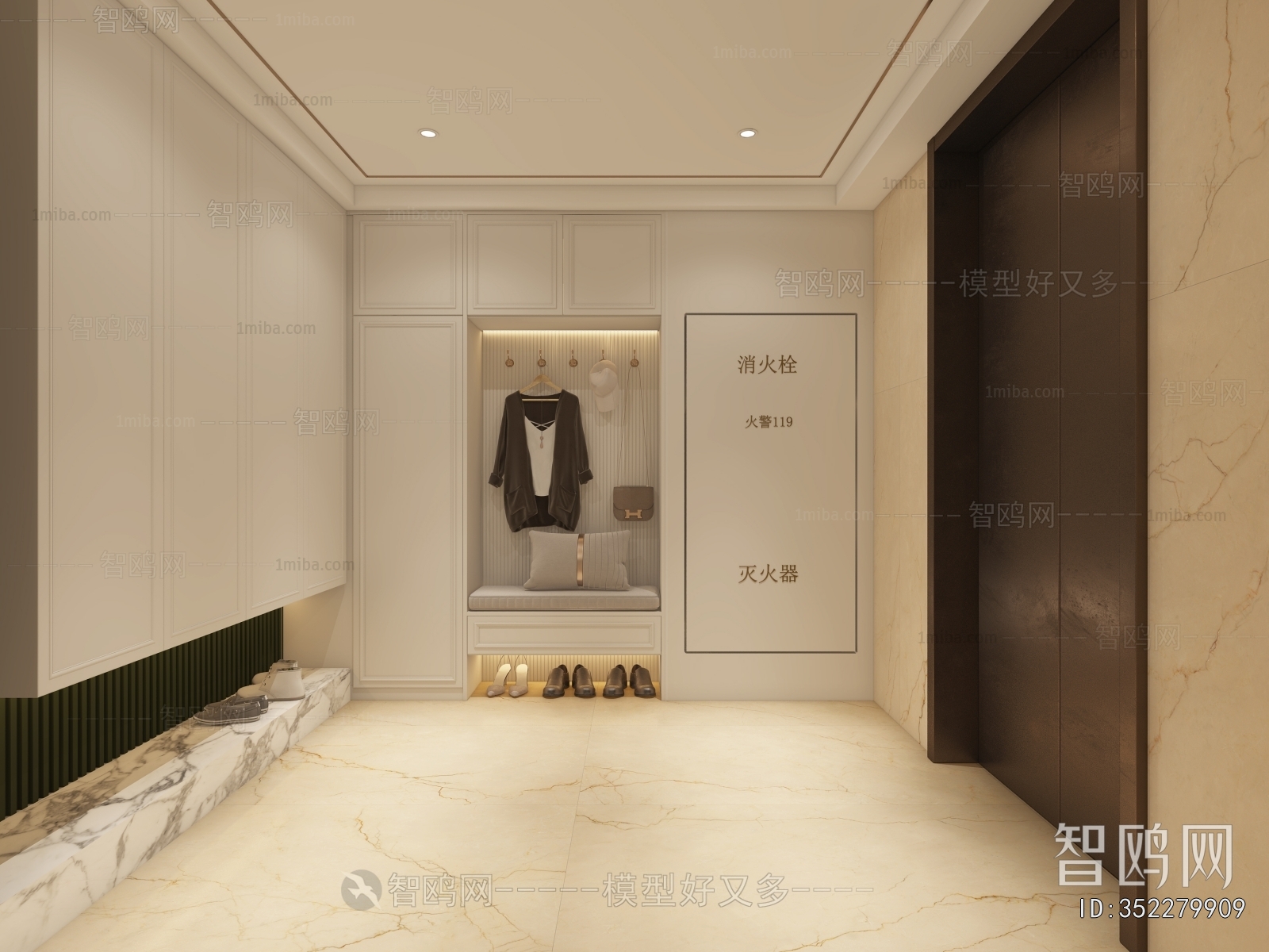 French Style Hallway