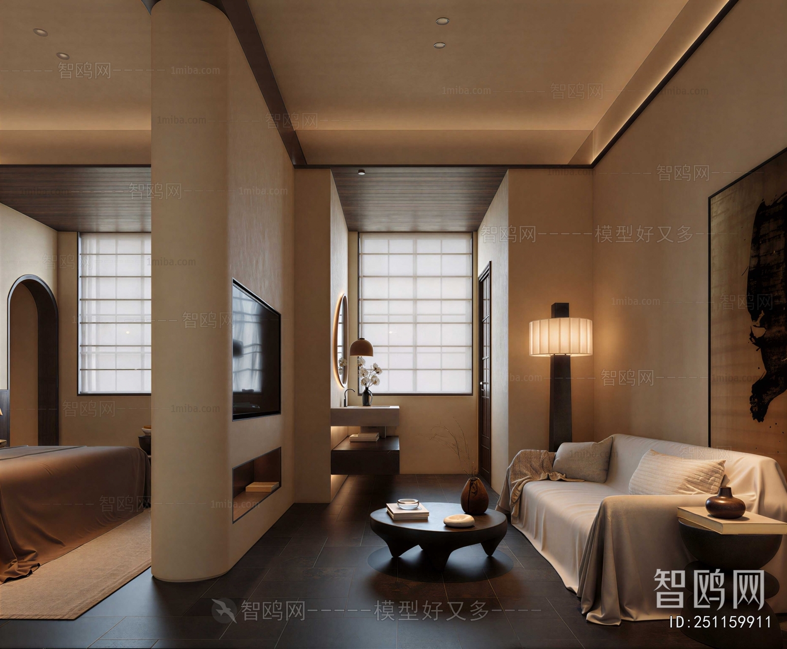 New Chinese Style Bedroom