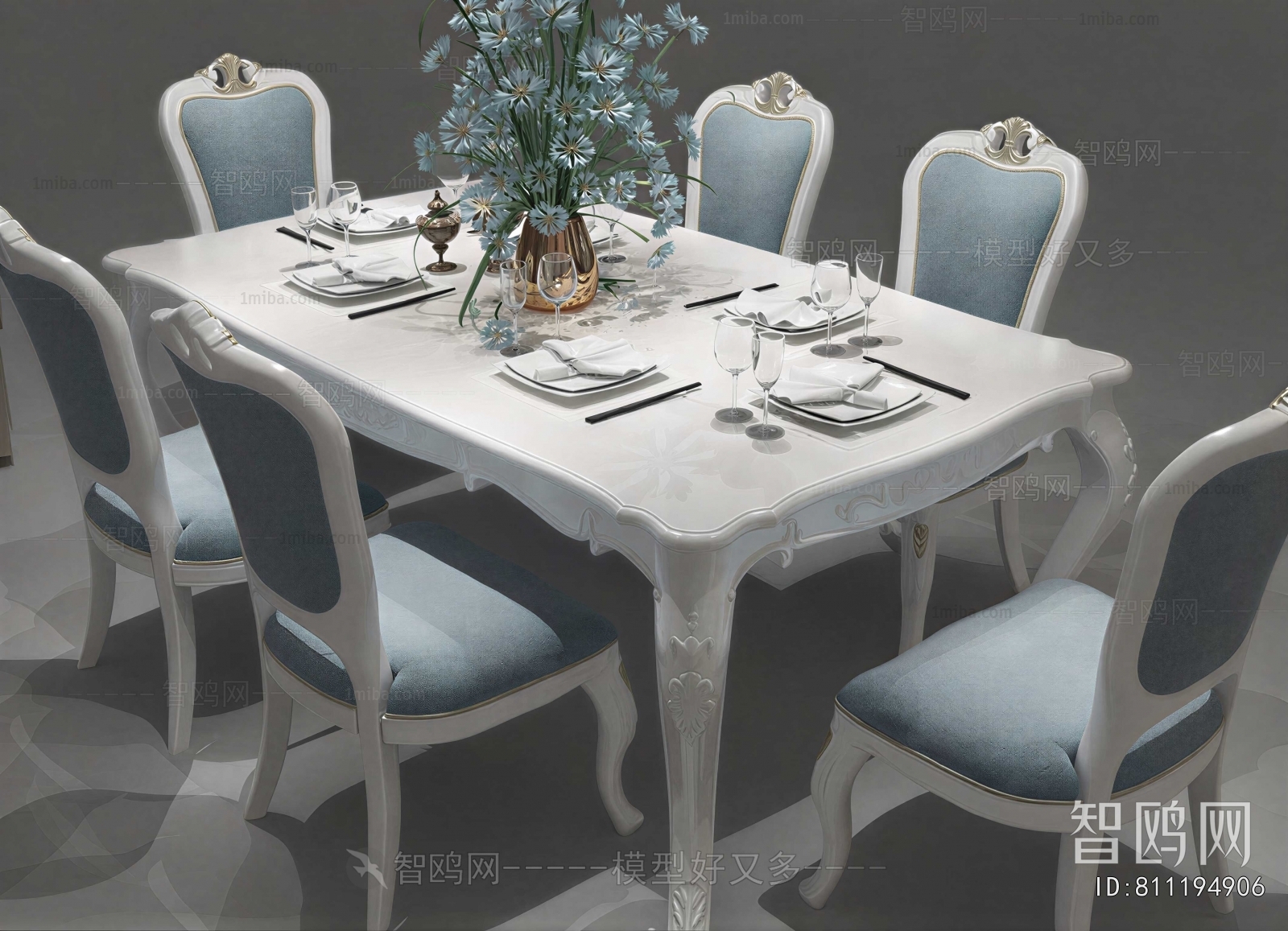 European Style Dining Table And Chairs