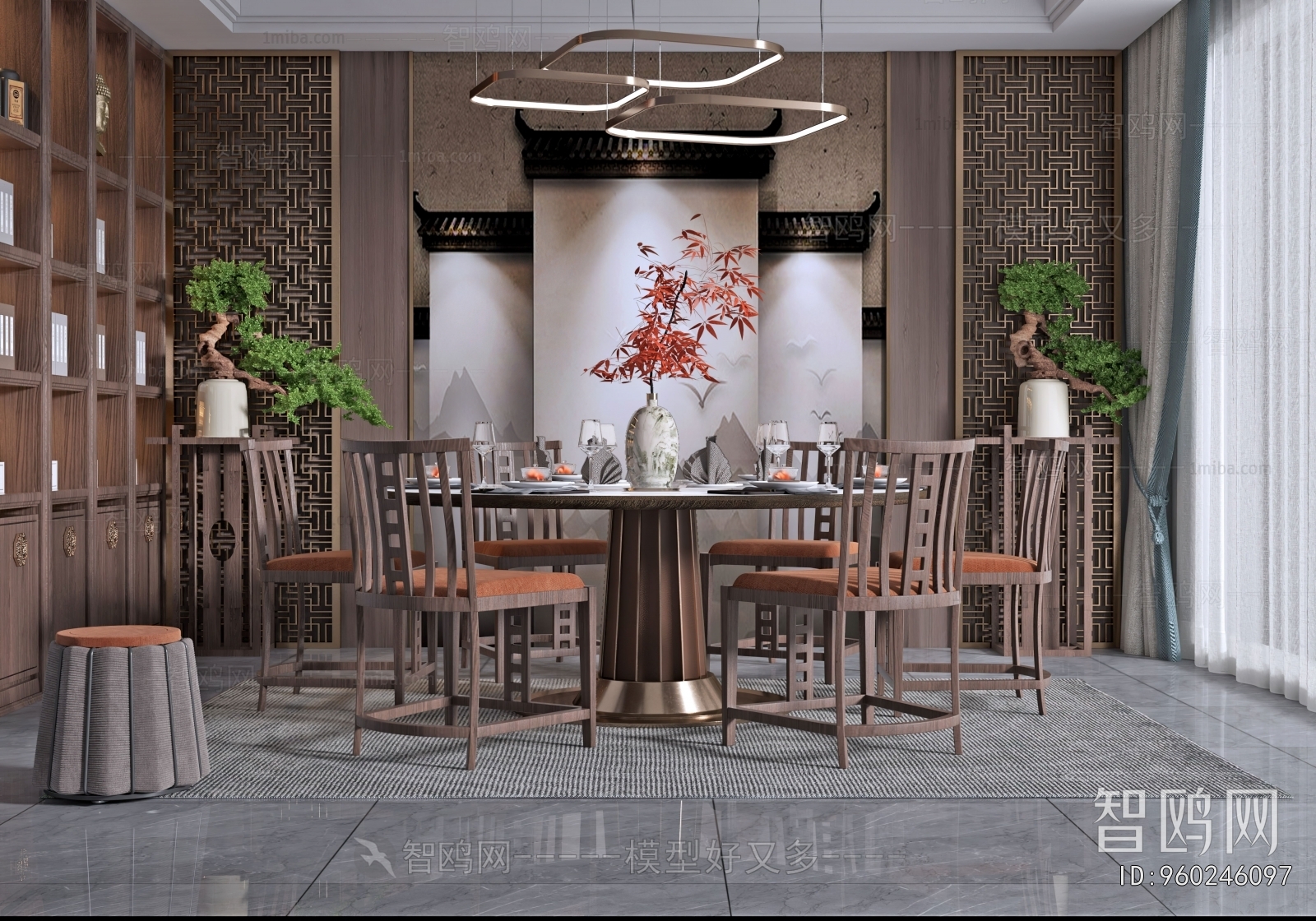 New Chinese Style Dining Room