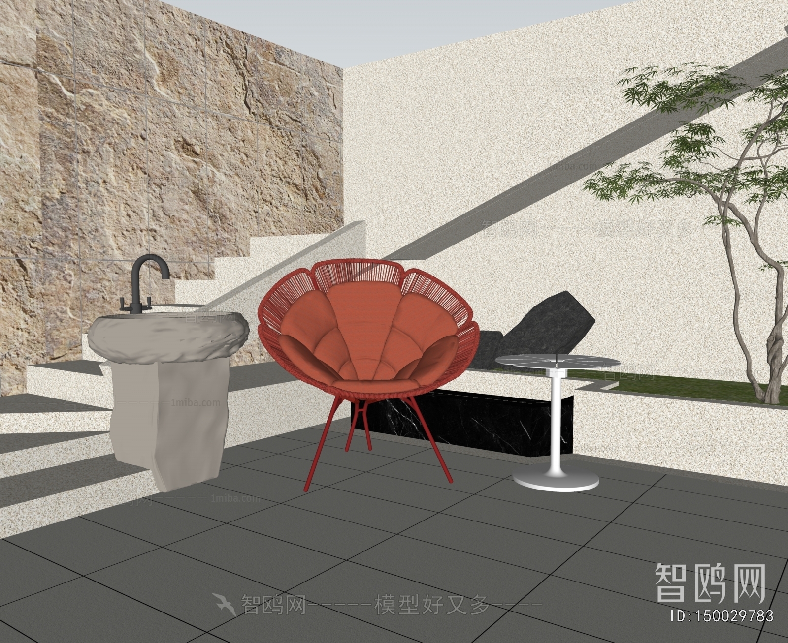 Modern Courtyard/landscape