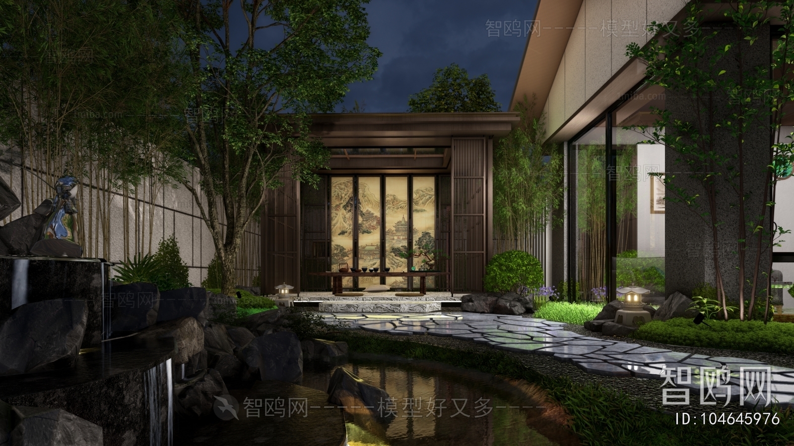 New Chinese Style Courtyard/landscape