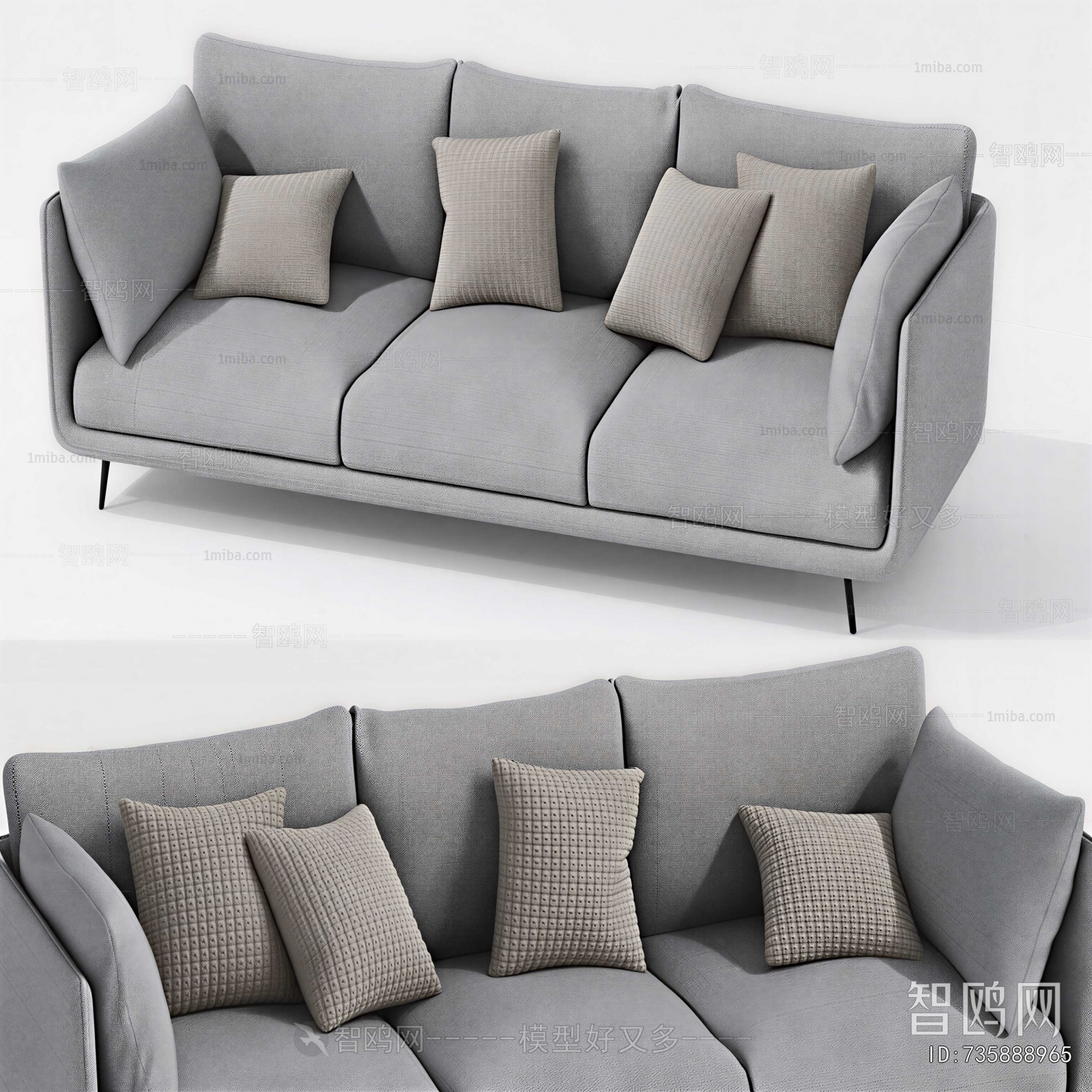 Modern Three-seat Sofa