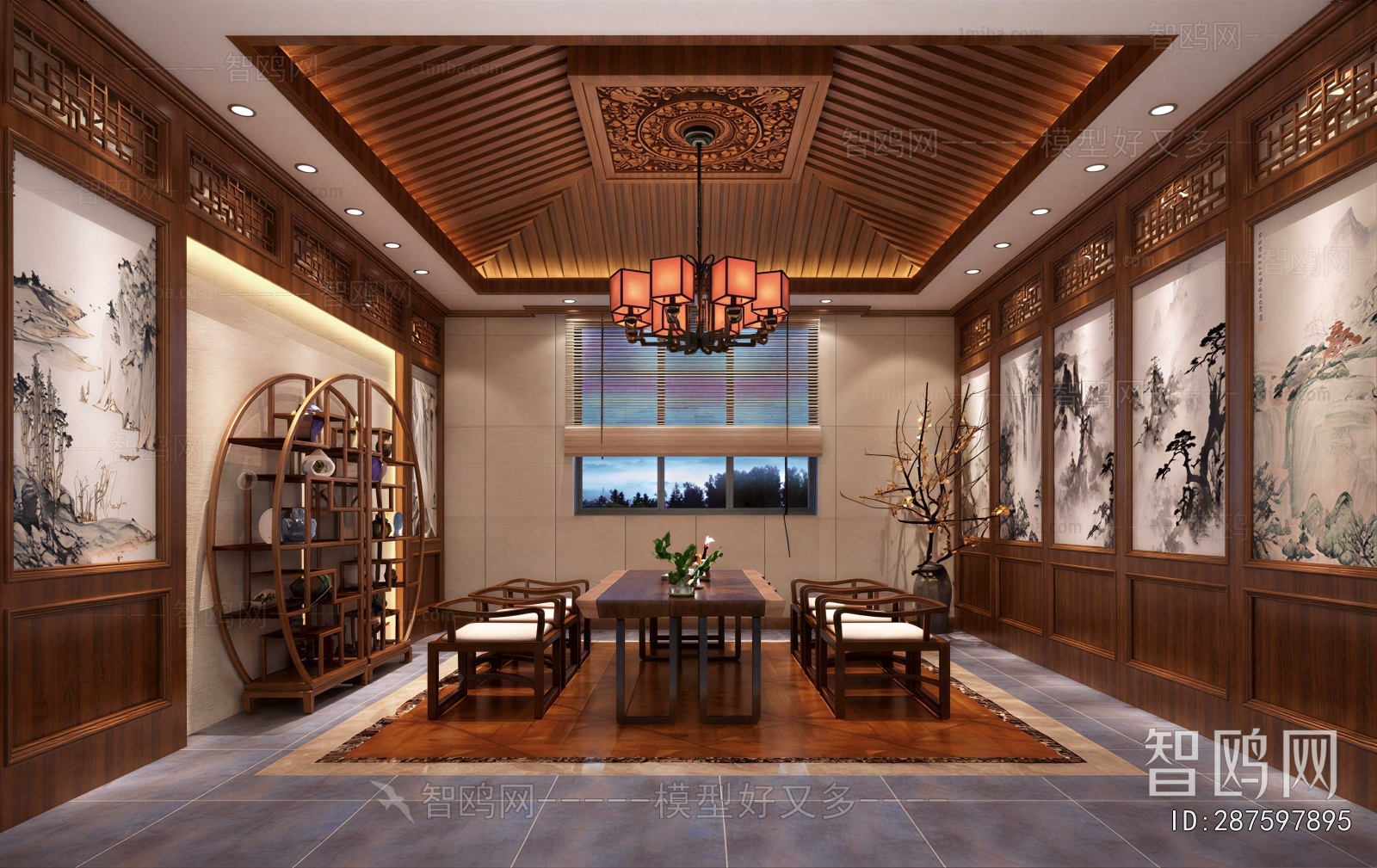 New Chinese Style A Living Room