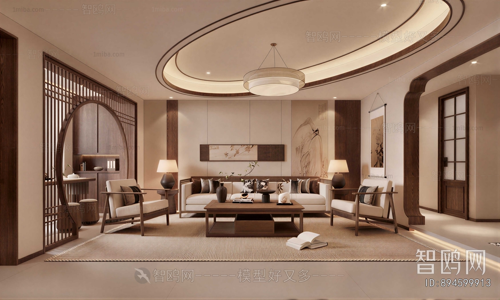 New Chinese Style A Living Room