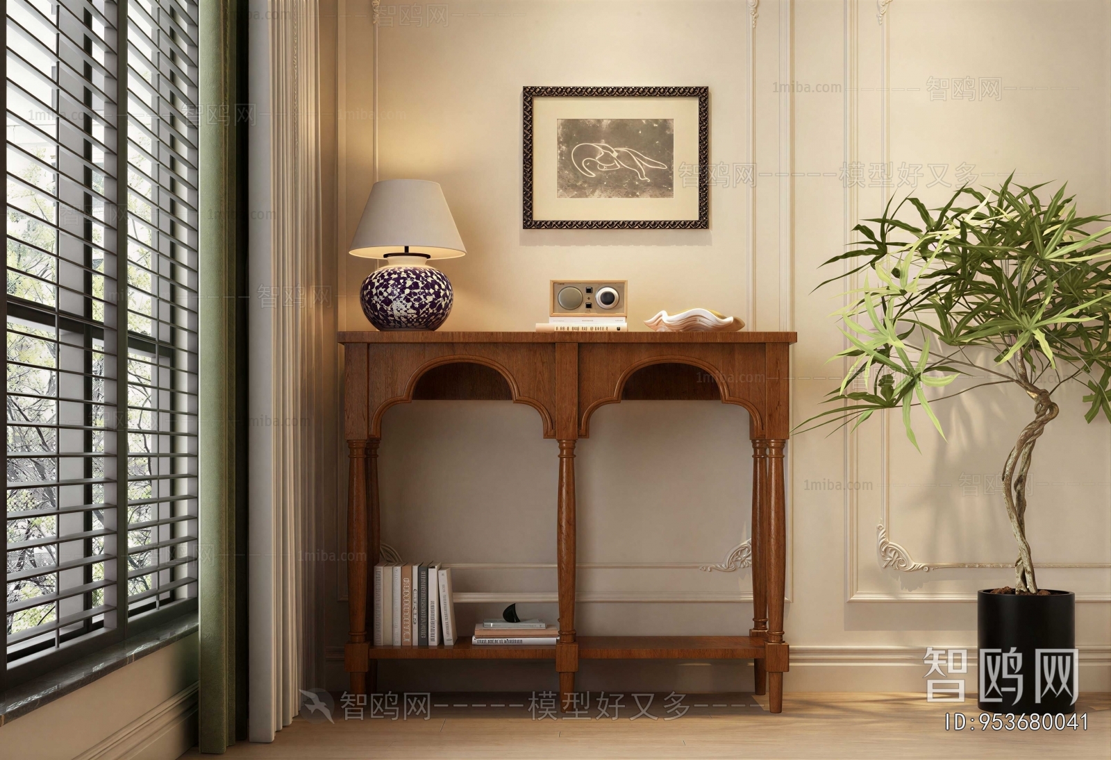 French Style Entrance Cabinet