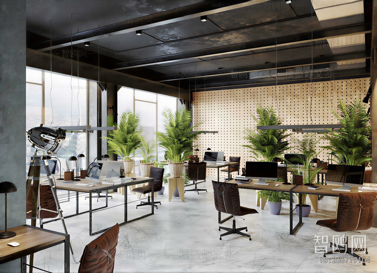 Industrial Style Staff Area