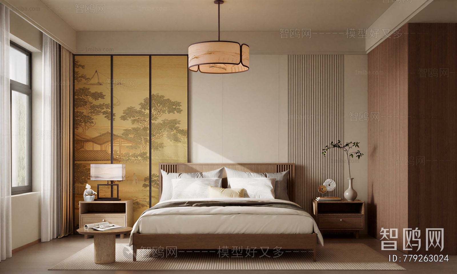 New Chinese Style Bedroom