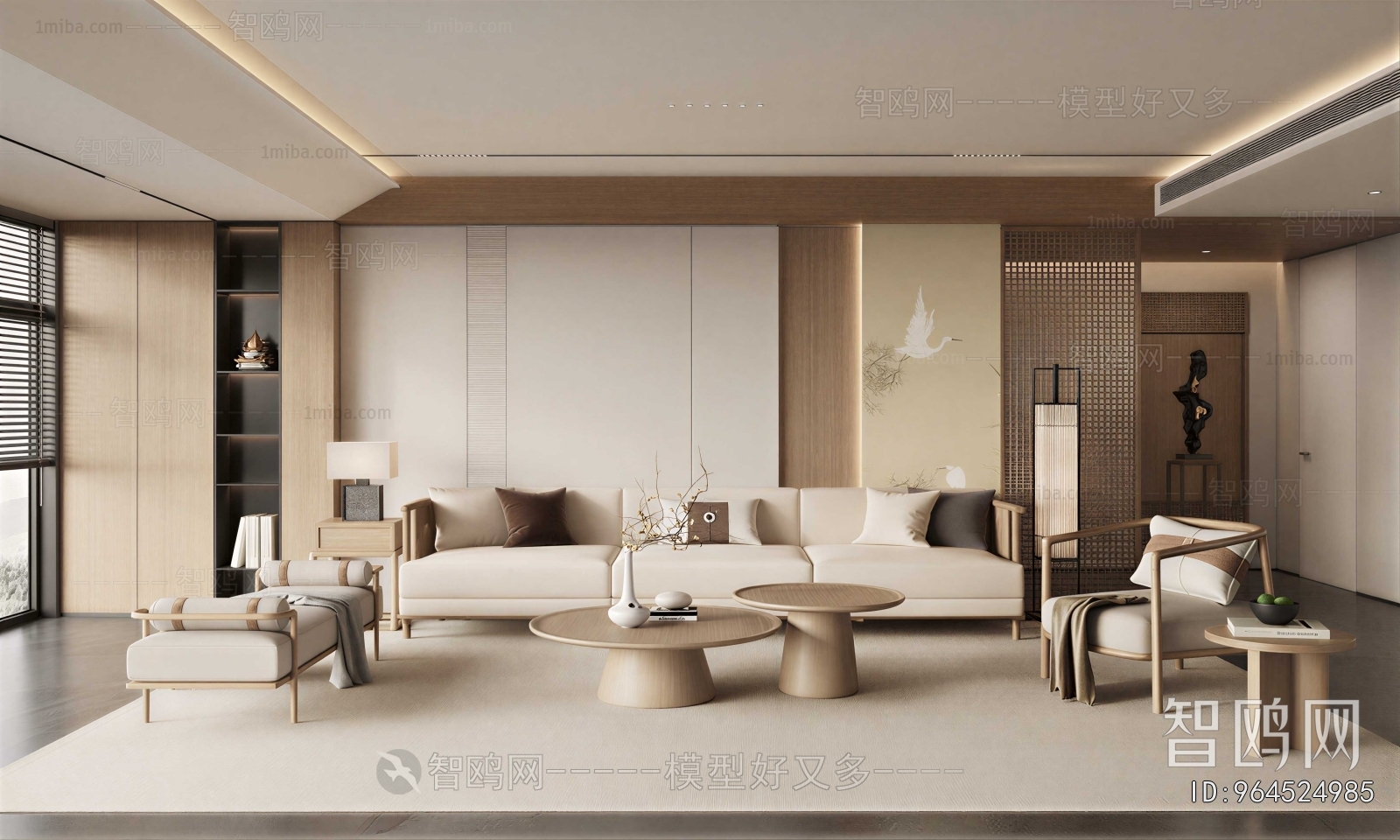 New Chinese Style A Living Room