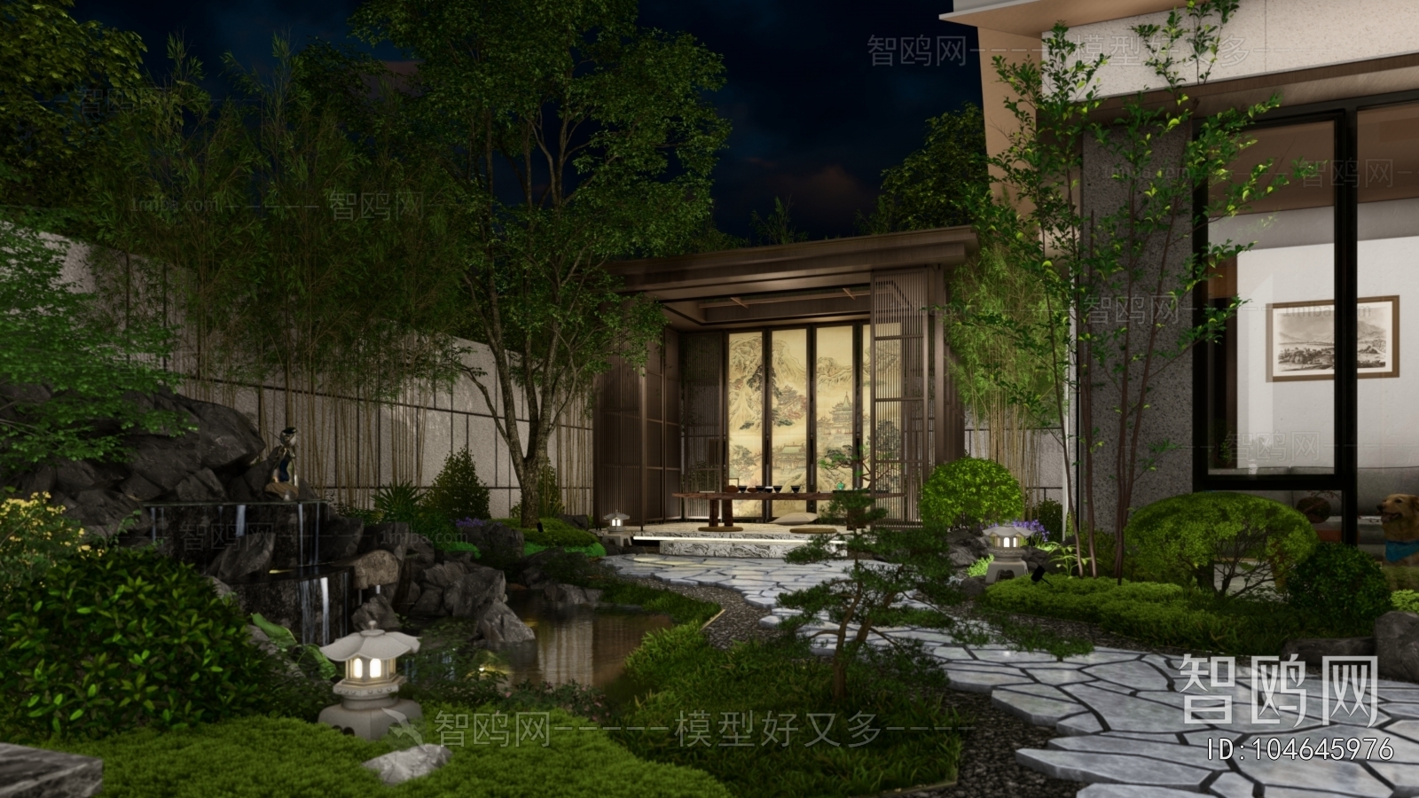 New Chinese Style Courtyard/landscape