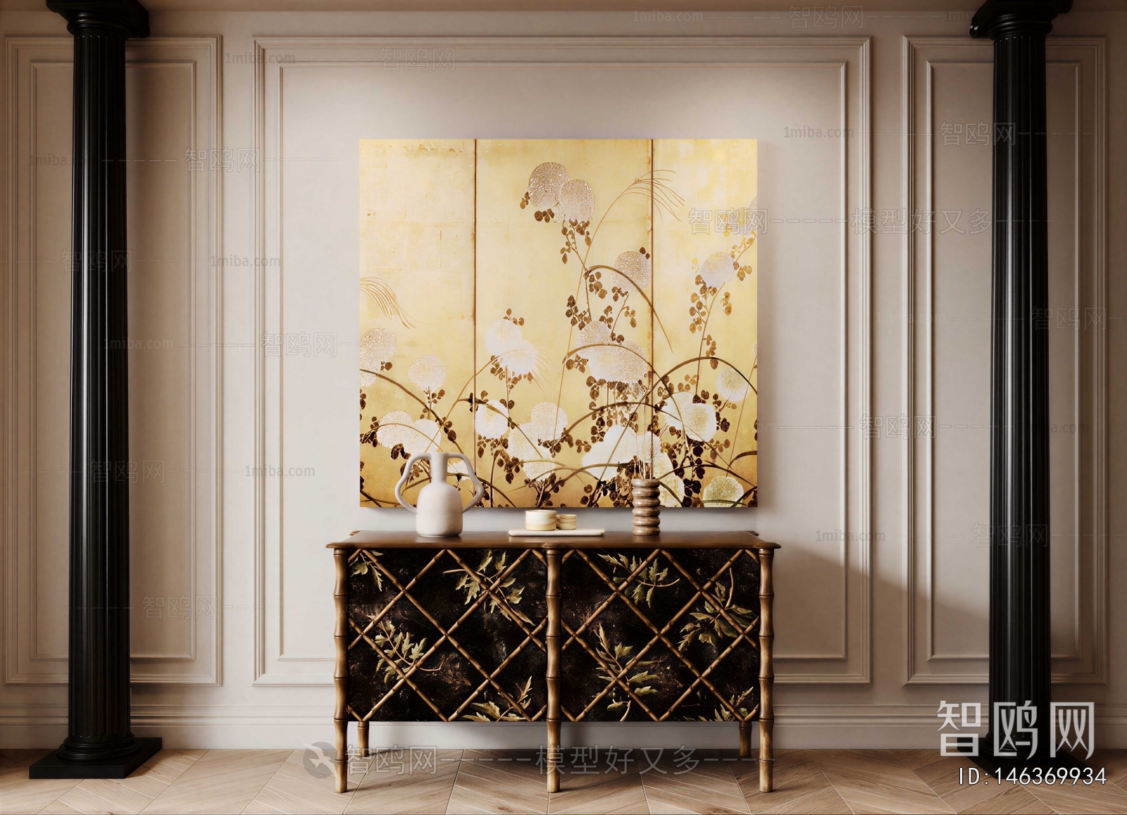 French Style Entrance Cabinet