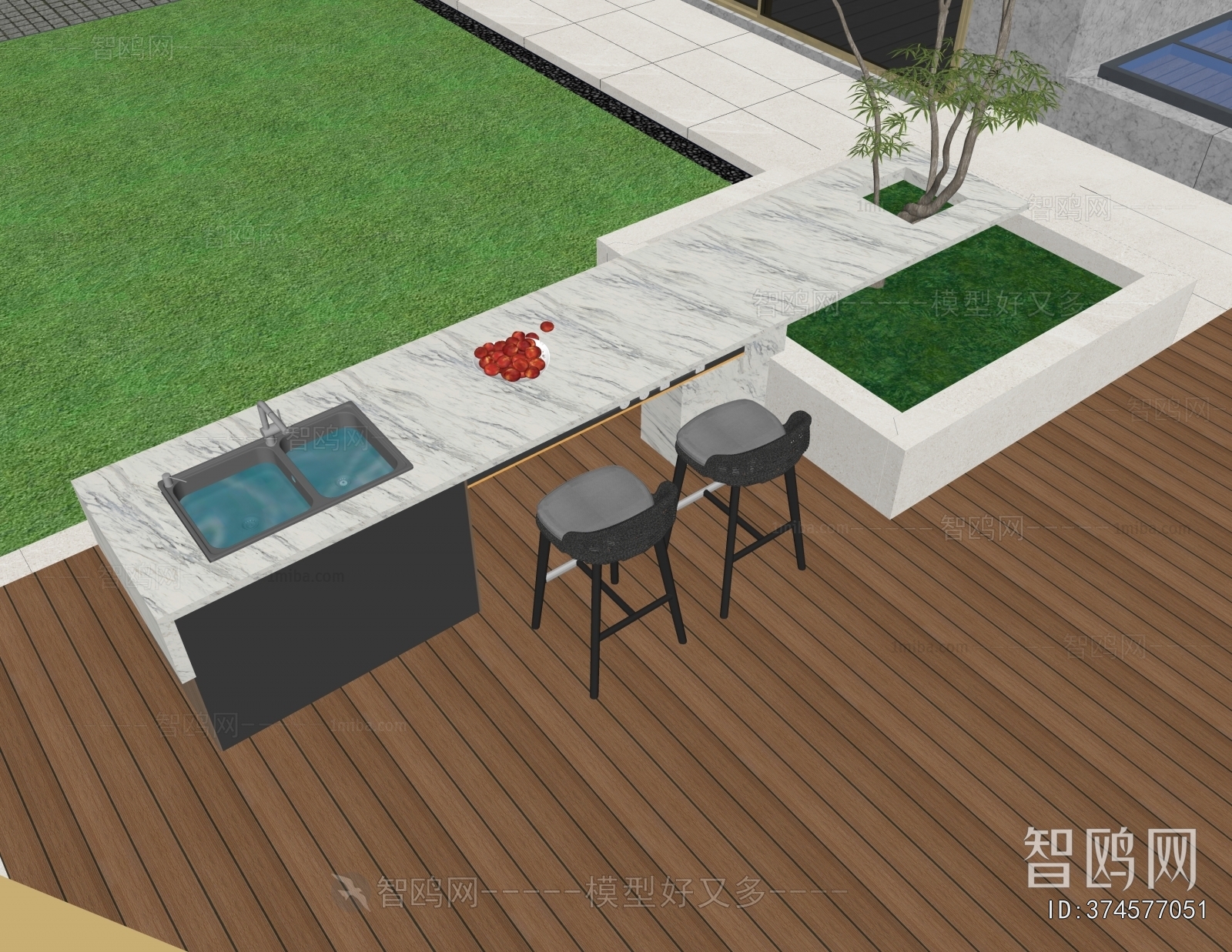 Modern Courtyard/landscape