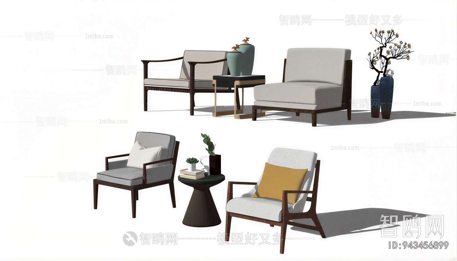 New Chinese Style Lounge Chair