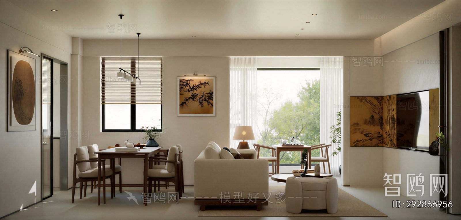 New Chinese Style A Living Room