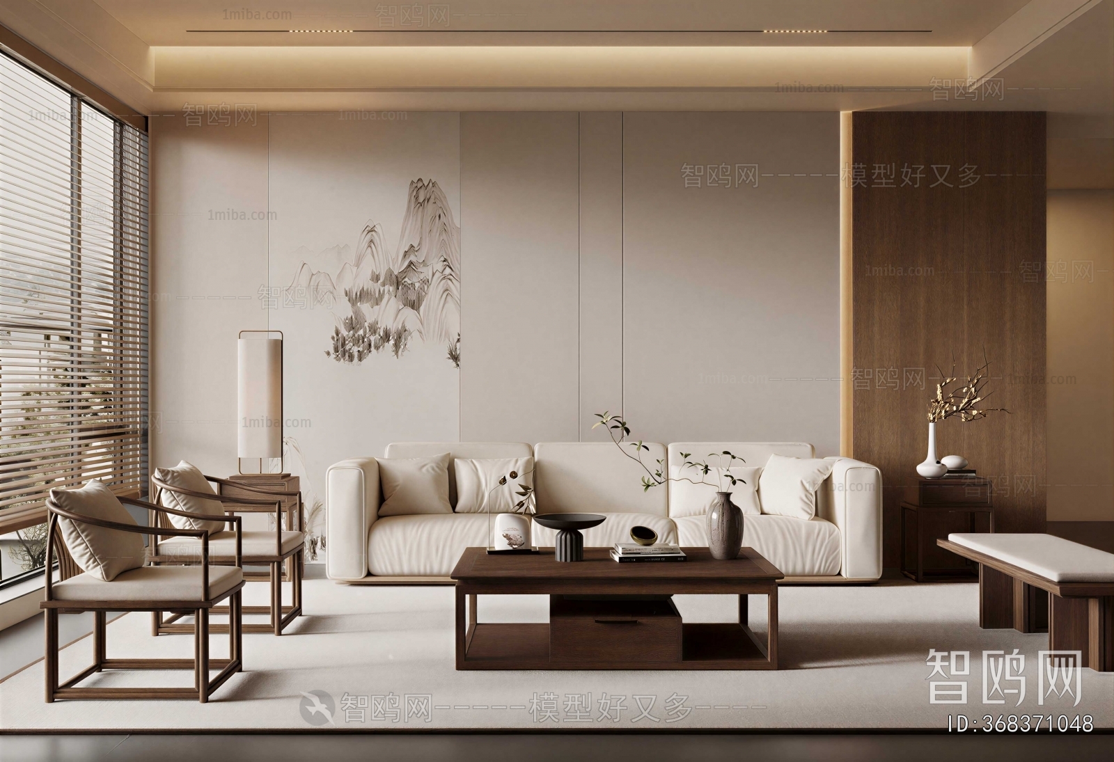 New Chinese Style A Living Room