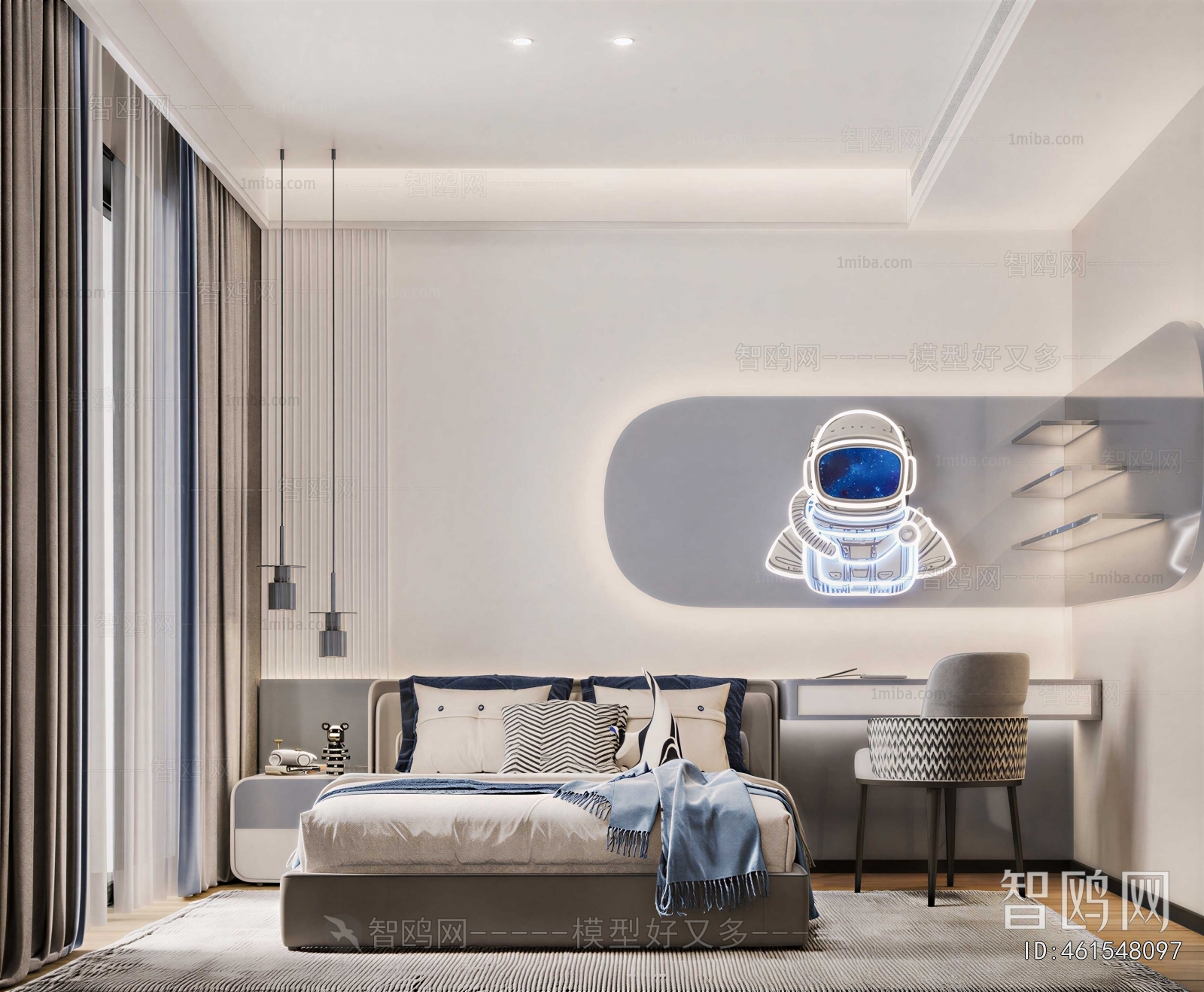 Modern Boy's Room And Son's Room